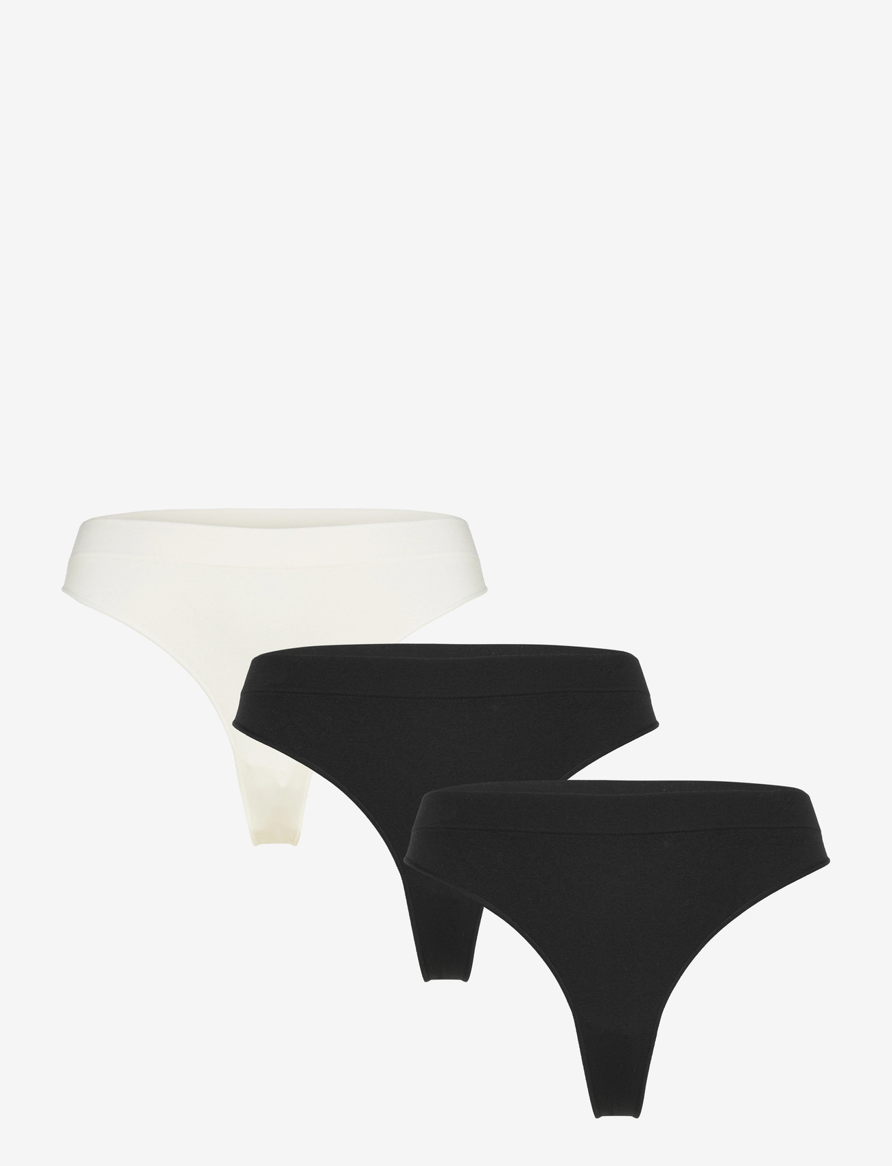 Weekday - 3-pack Seamless Thongs - nahtlose slips - black - 0