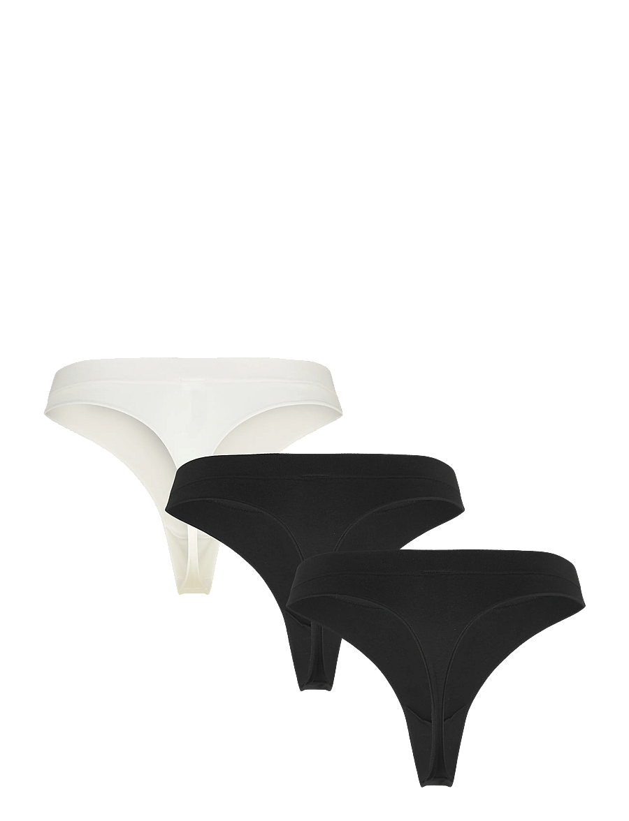 Weekday - 3-pack Seamless Thongs - nahtlose slips - black - 2