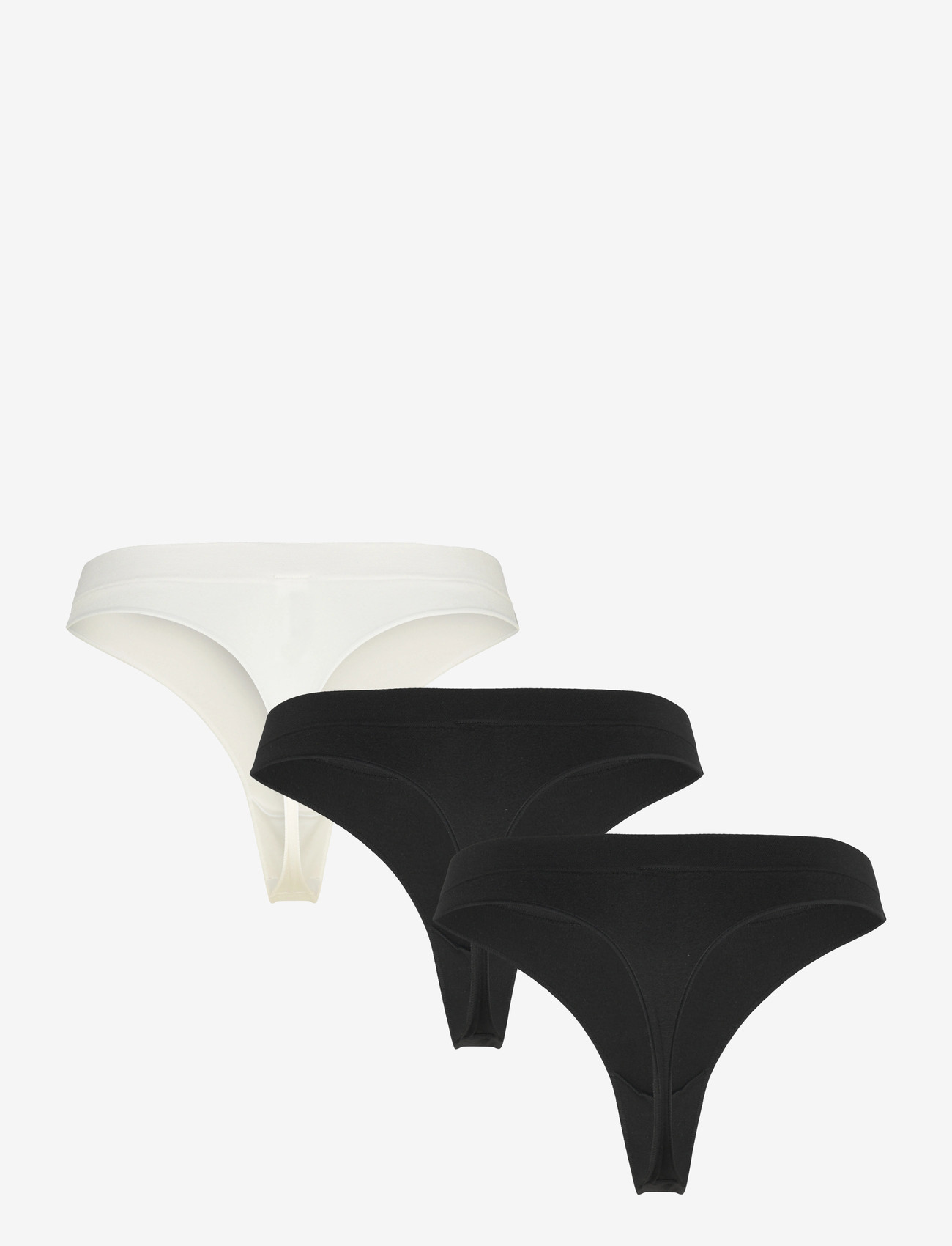 Weekday - 3-pack Seamless Thongs - nahtlose slips - black - 2