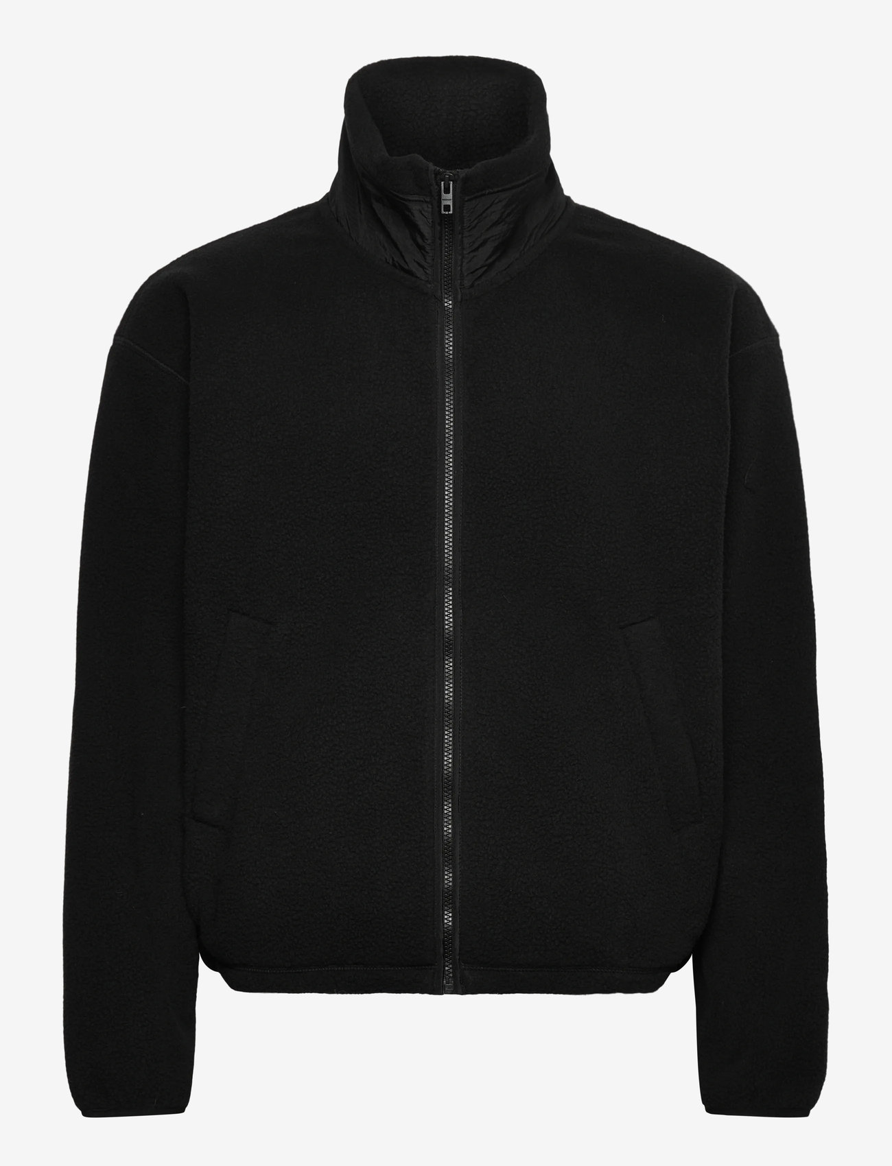 Weekday - Loose Fit Zip Fleece Jacket - fleece-pullover - black - 0