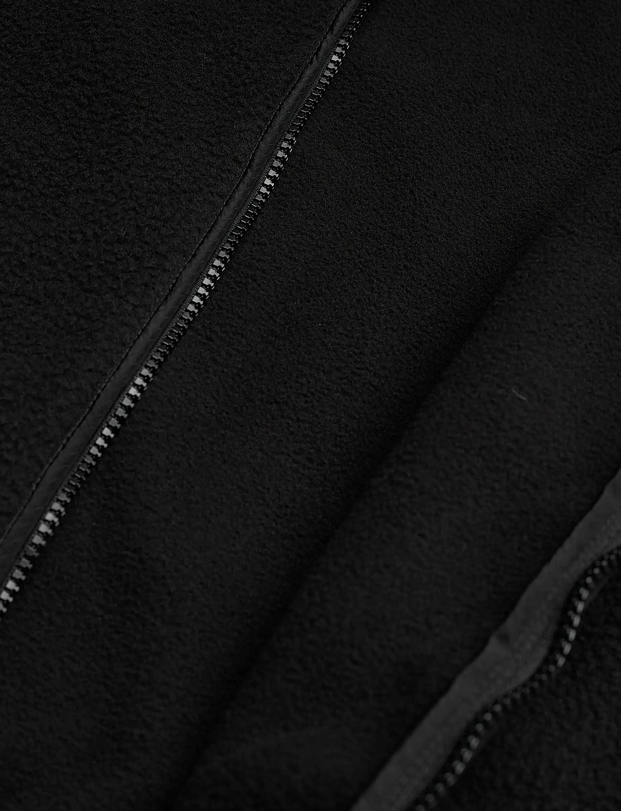 Weekday - Loose Fit Zip Fleece Jacket - teddy sweaters - black - 4