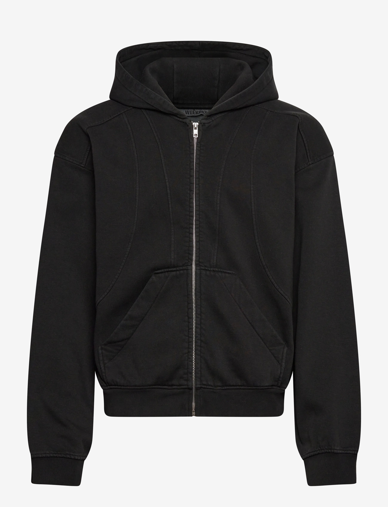Weekday Loose Fit Blocked Zip Hoodie (WEE1299022
