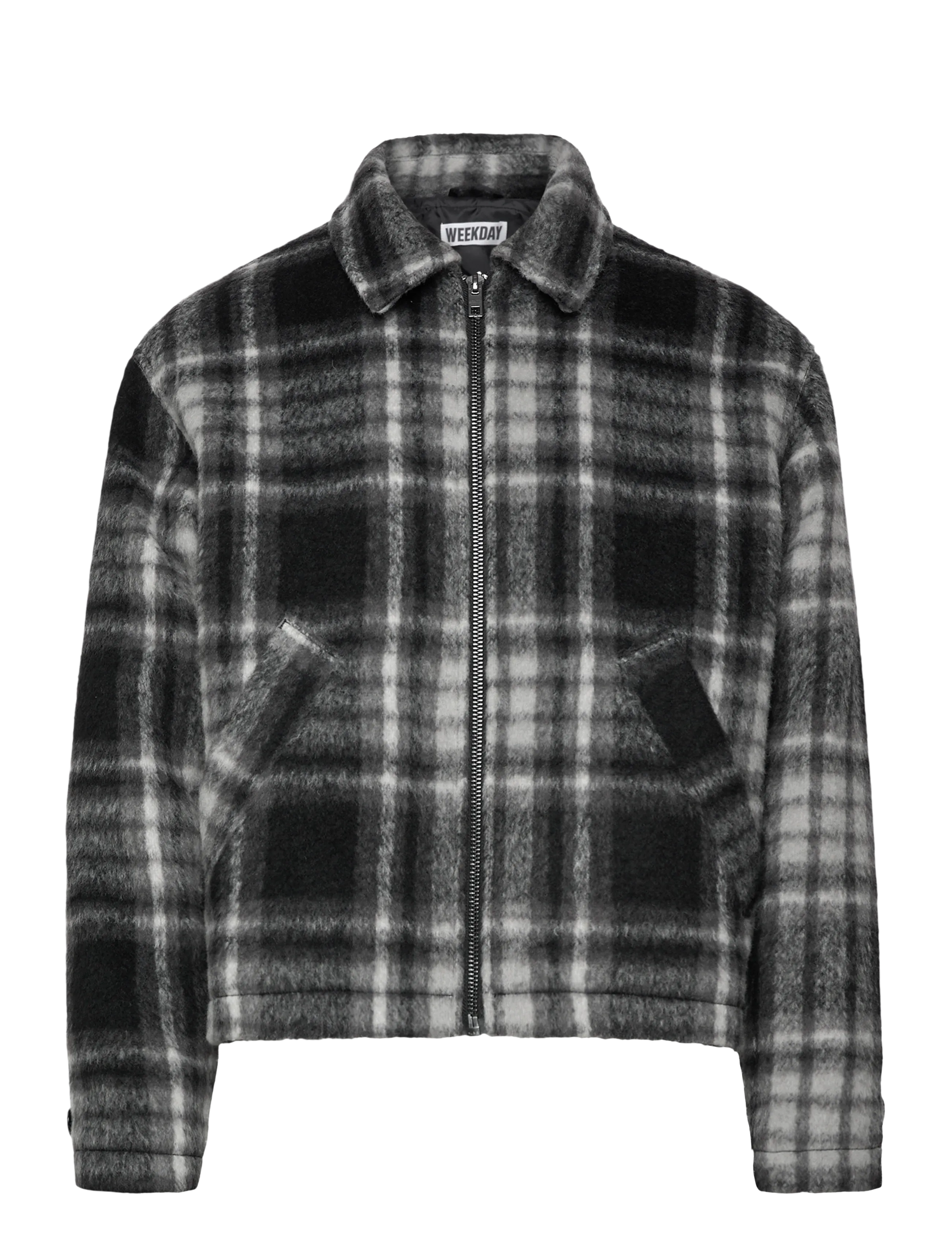 Weekday Relaxed Wool-Blend Zip Jacket, L, Jackets, Grau - Wool Männerswear