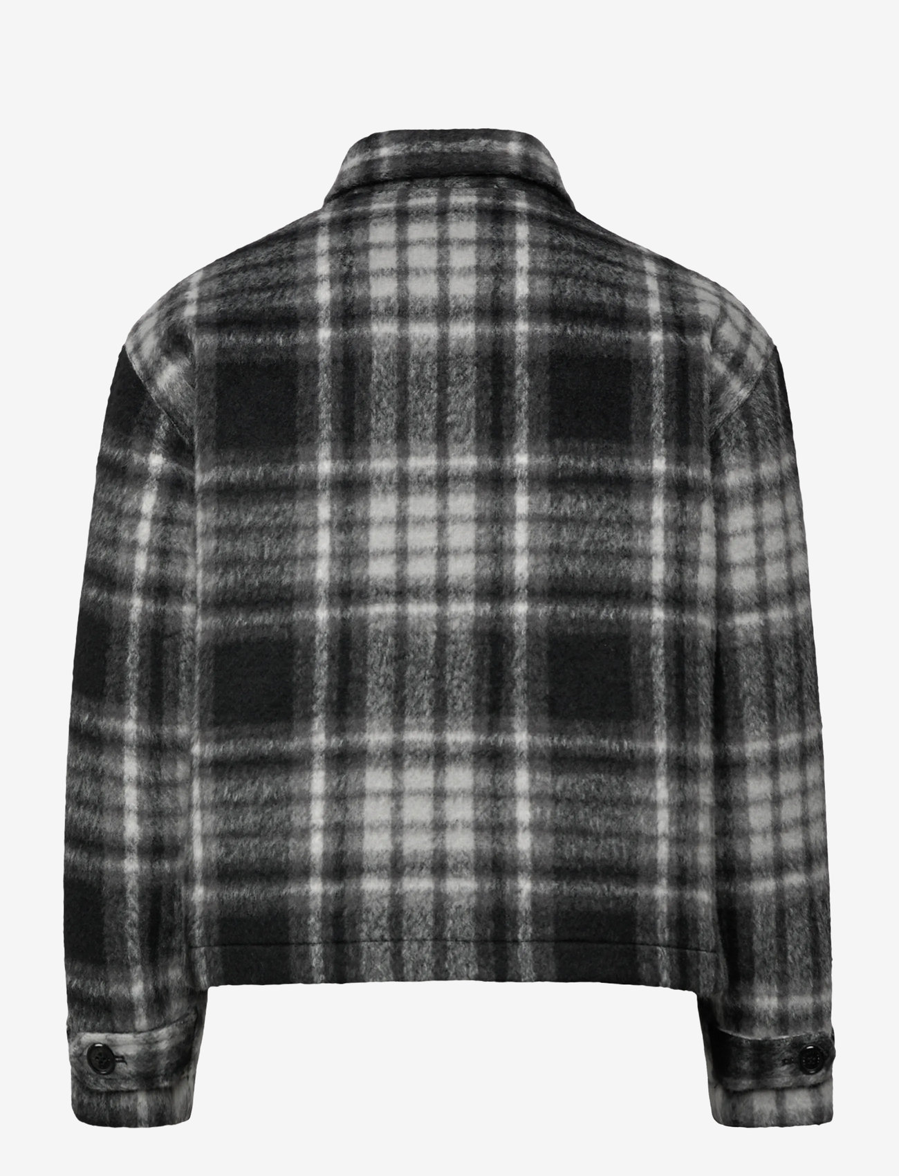 Weekday - Relaxed Wool-Blend Zip Jacket - joped - black check - 1
