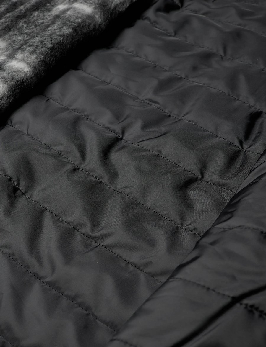 Weekday - Relaxed Wool-Blend Zip Jacket - jakker - black check - 4