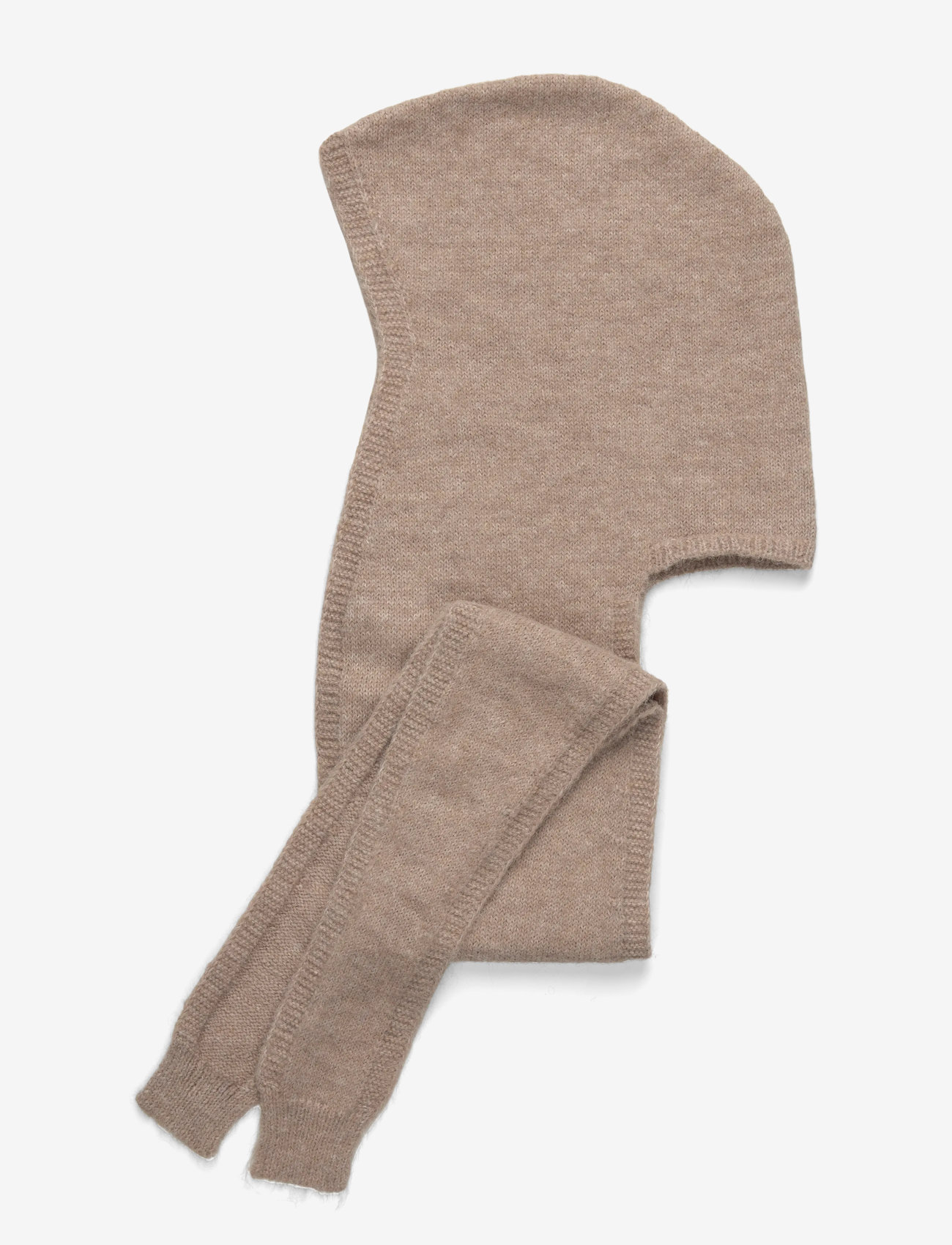 Weekday - Knitted Tie Hood Scarf - winter scarves - mole - 0