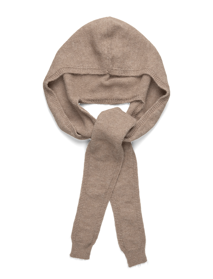 Weekday - Knitted Tie Hood Scarf - winterschals - mole - 1
