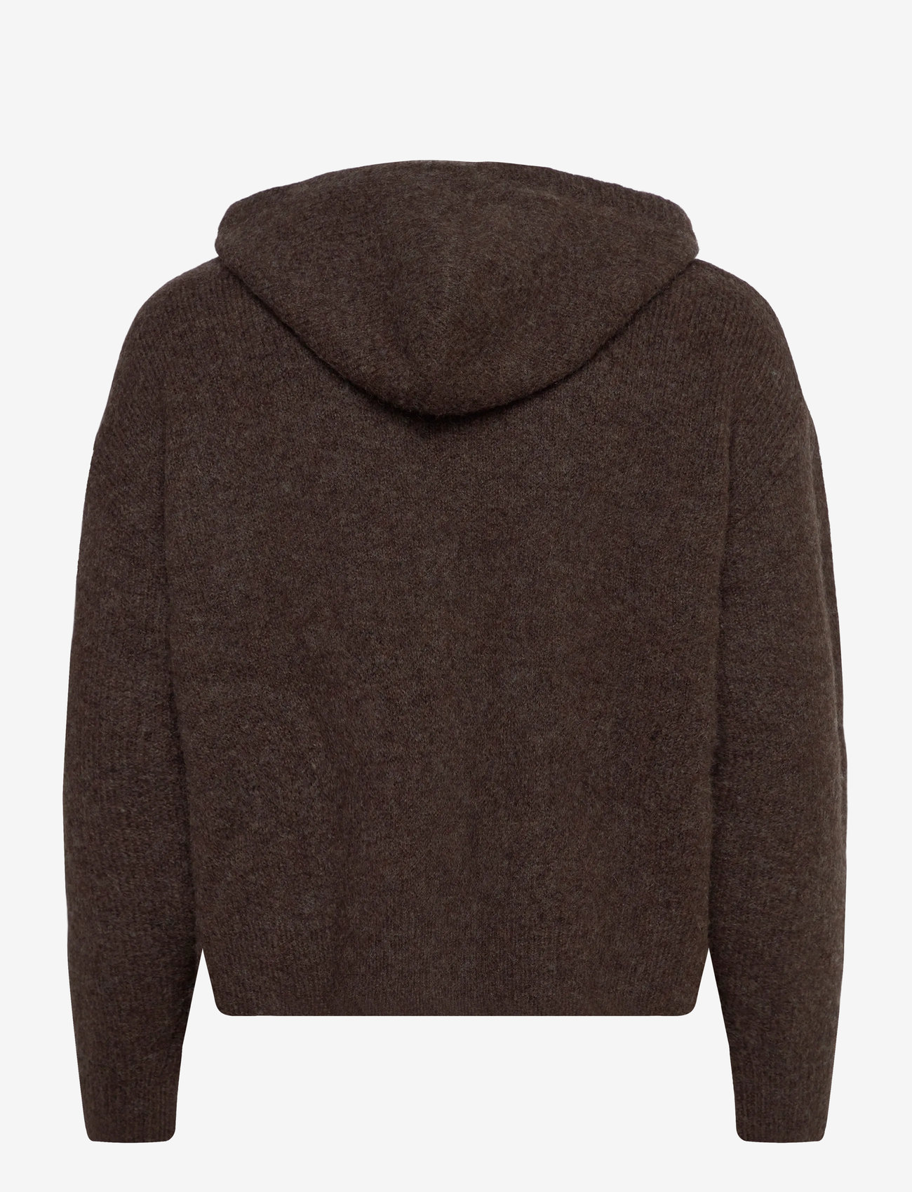 Weekday - Boxy Woolblend Hoodie - kapuzenpullover - brown - 1