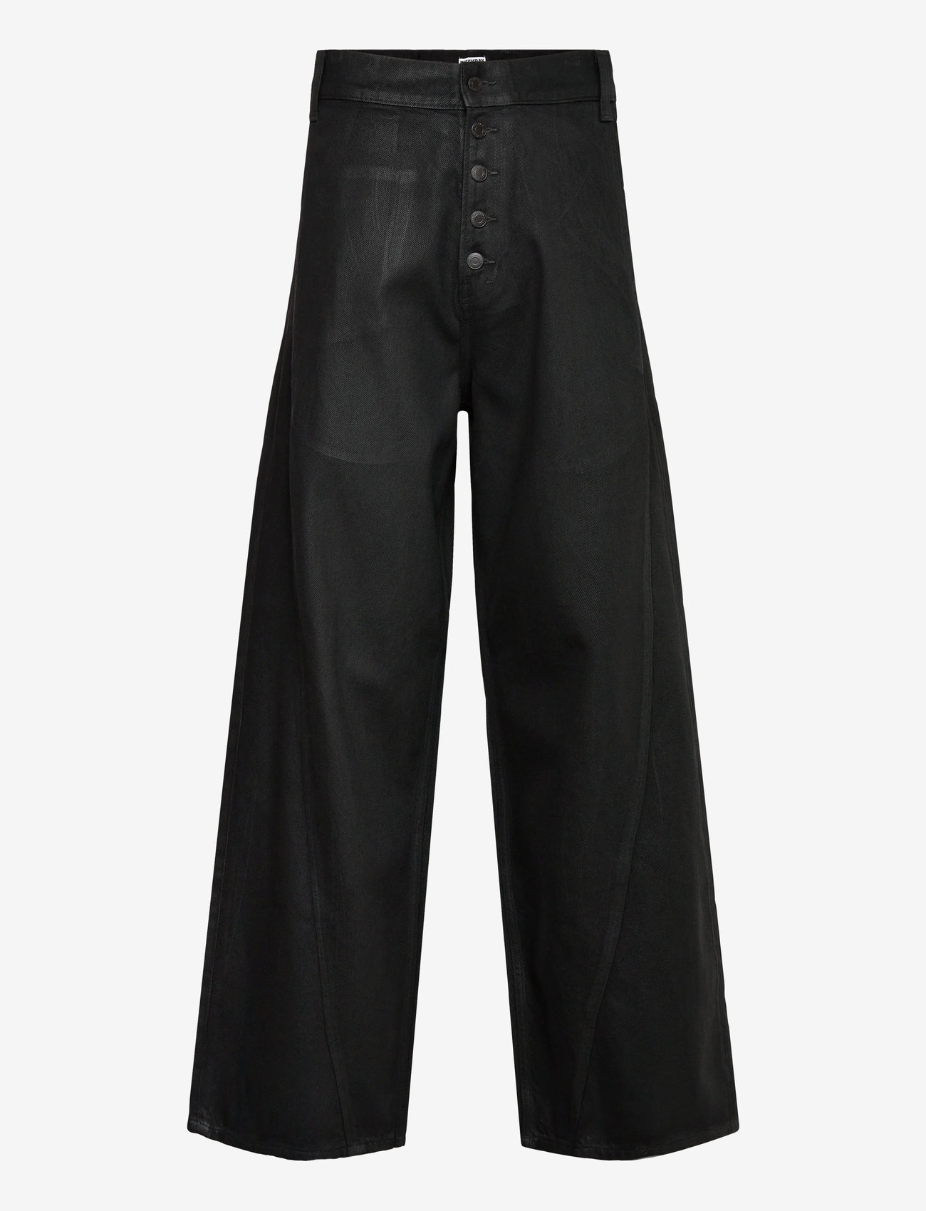 Weekday - Astro Loose Utility Baggy Leg Jeans - wide leg jeans - black coating - 1