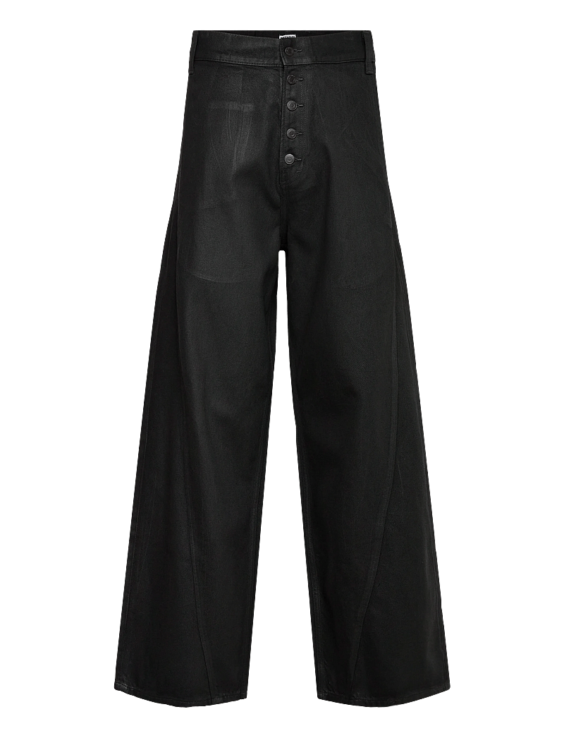 Weekday - Astro Loose Utility Baggy Leg Jeans - wide leg jeans - black coating - 1