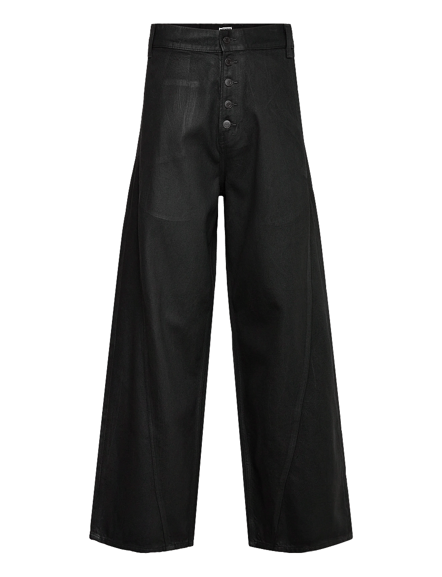 Weekday - Astro Loose Utility Baggy Leg Jeans - brede jeans - black coating - 0