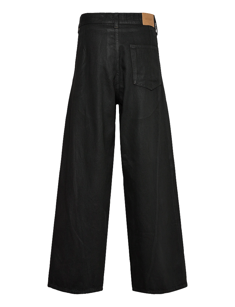 Weekday - Astro Loose Utility Baggy Leg Jeans - wide leg jeans - black coating - 2