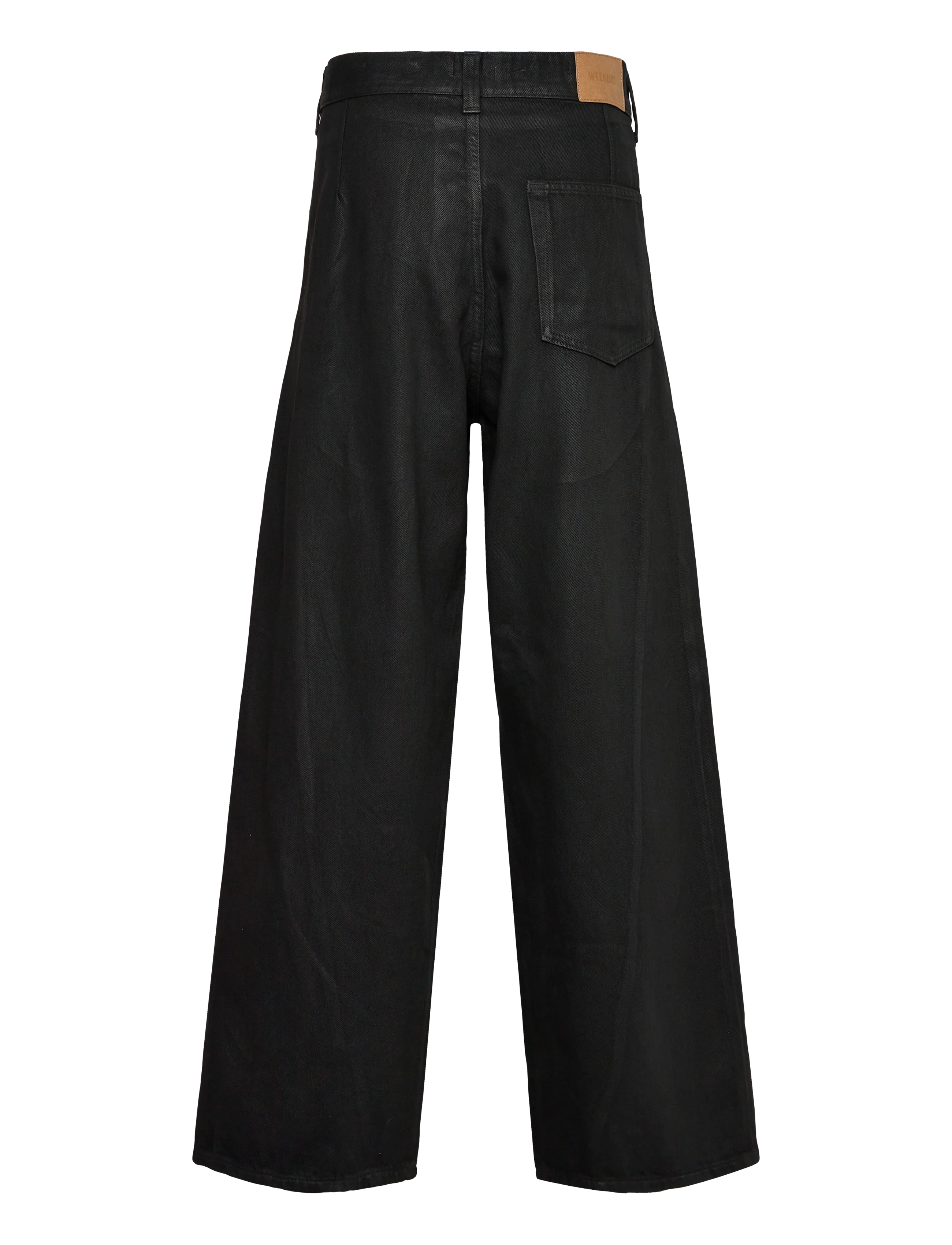Weekday - Astro Loose Utility Baggy Leg Jeans - wide leg jeans - black coating - 1