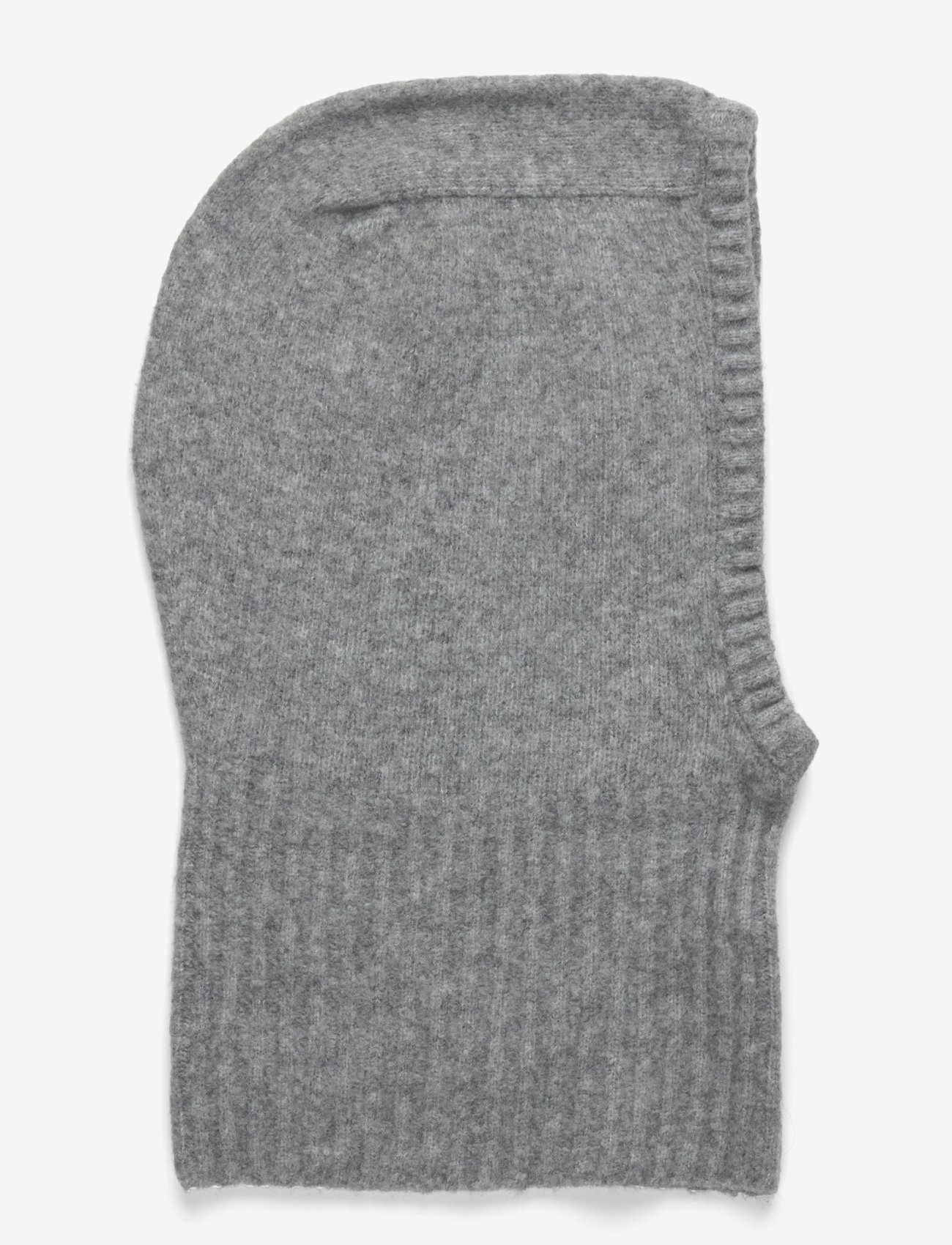 Weekday - Soft Ribbed Knitted Hood - balaclava - grey melange - 0