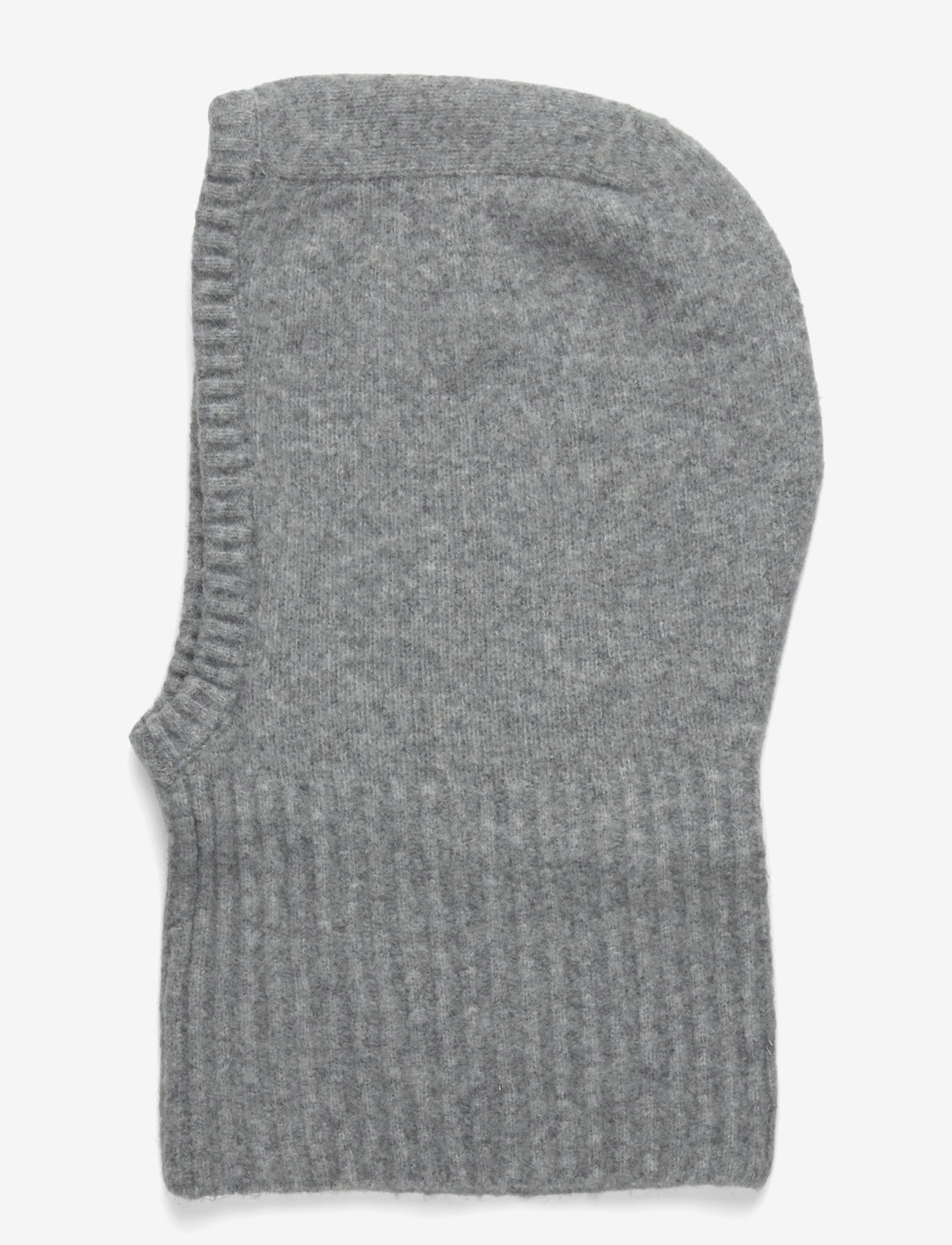 Weekday - Soft Ribbed Knitted Hood - balaclava - grey melange - 1