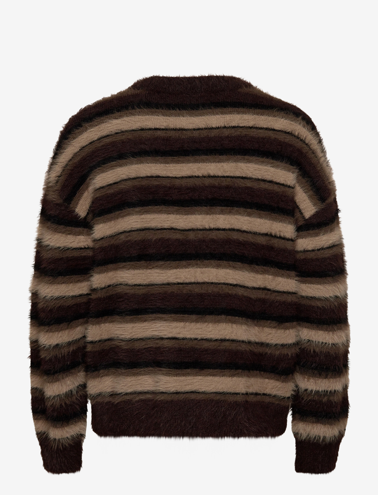 Weekday - Relaxed Striped Knitted Sweater - rundhals - brown multi stripe - 1