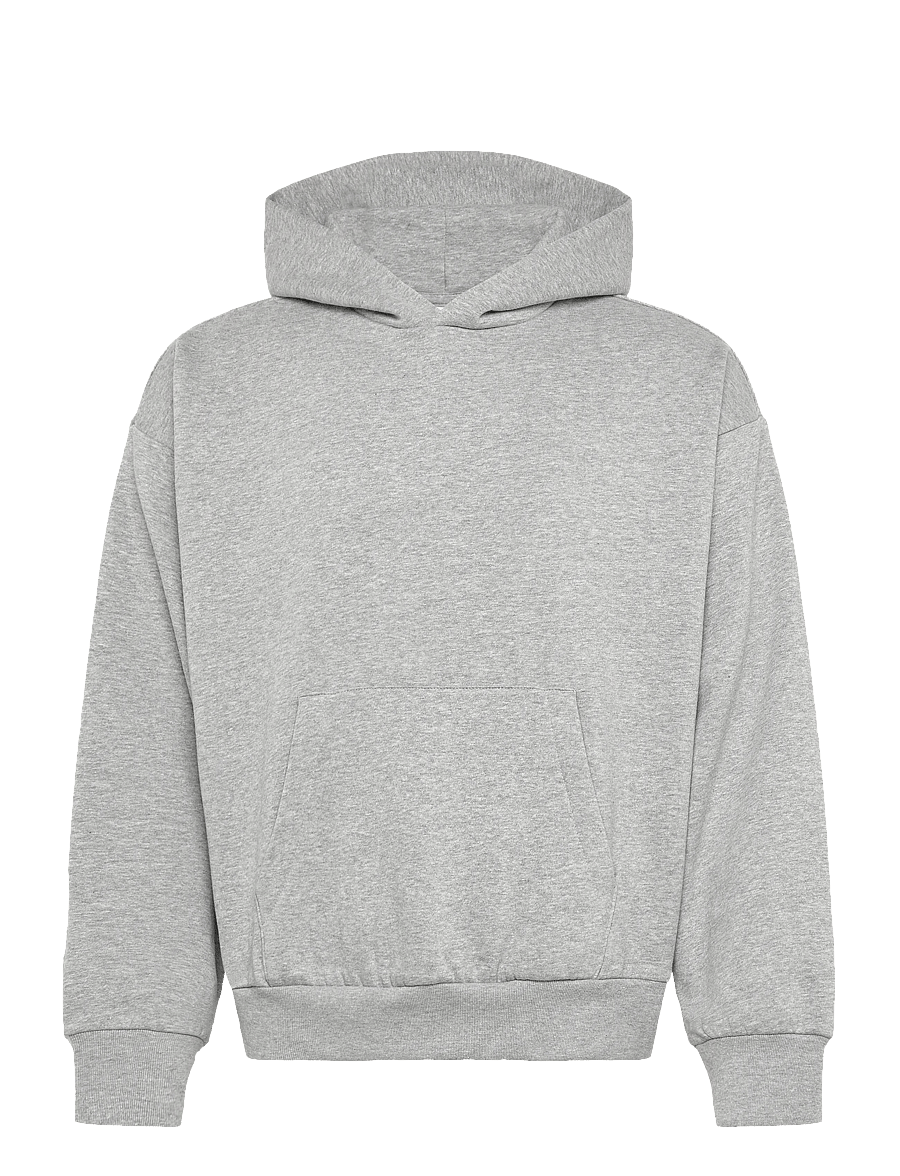 Weekday - Loose Fit Hoodie - hættetrøjer - grey melange - 0