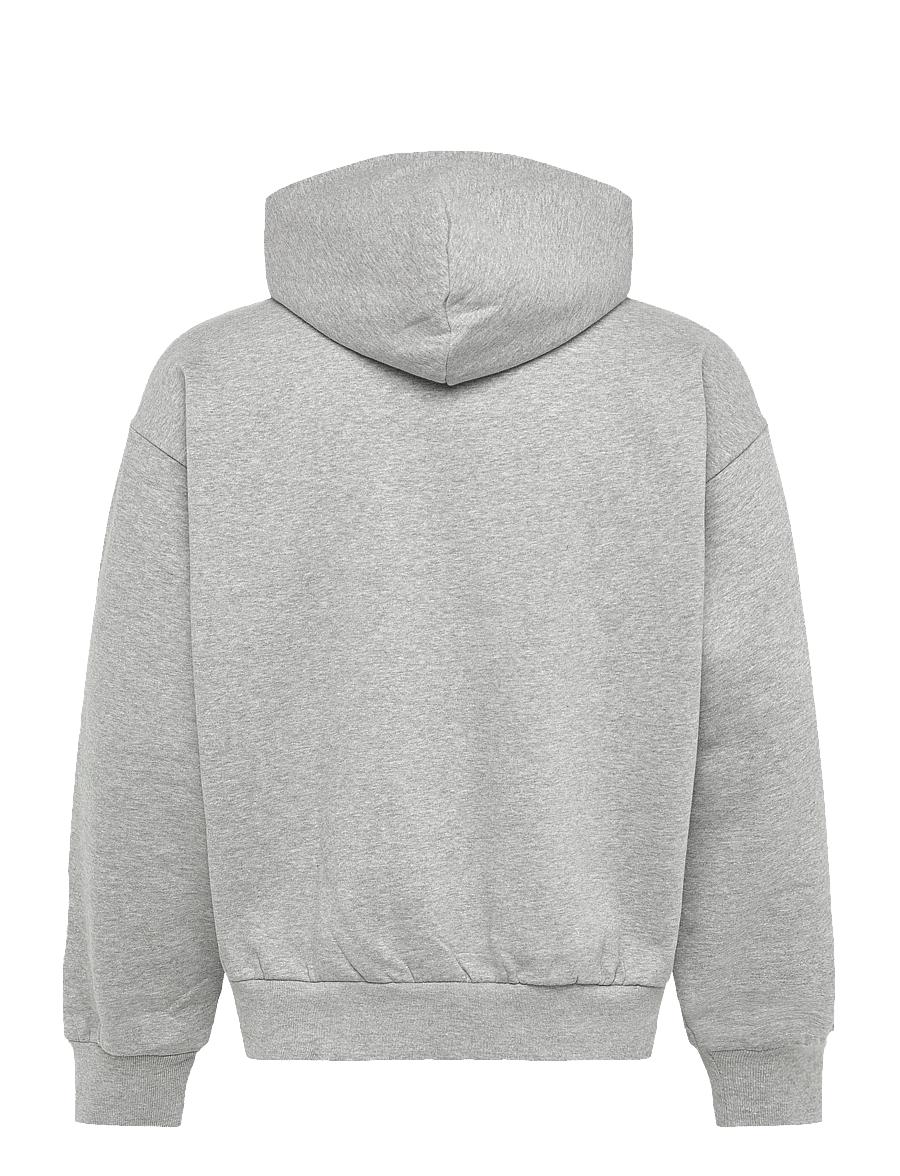 Weekday - Loose Fit Hoodie - hættetrøjer - grey melange - 1