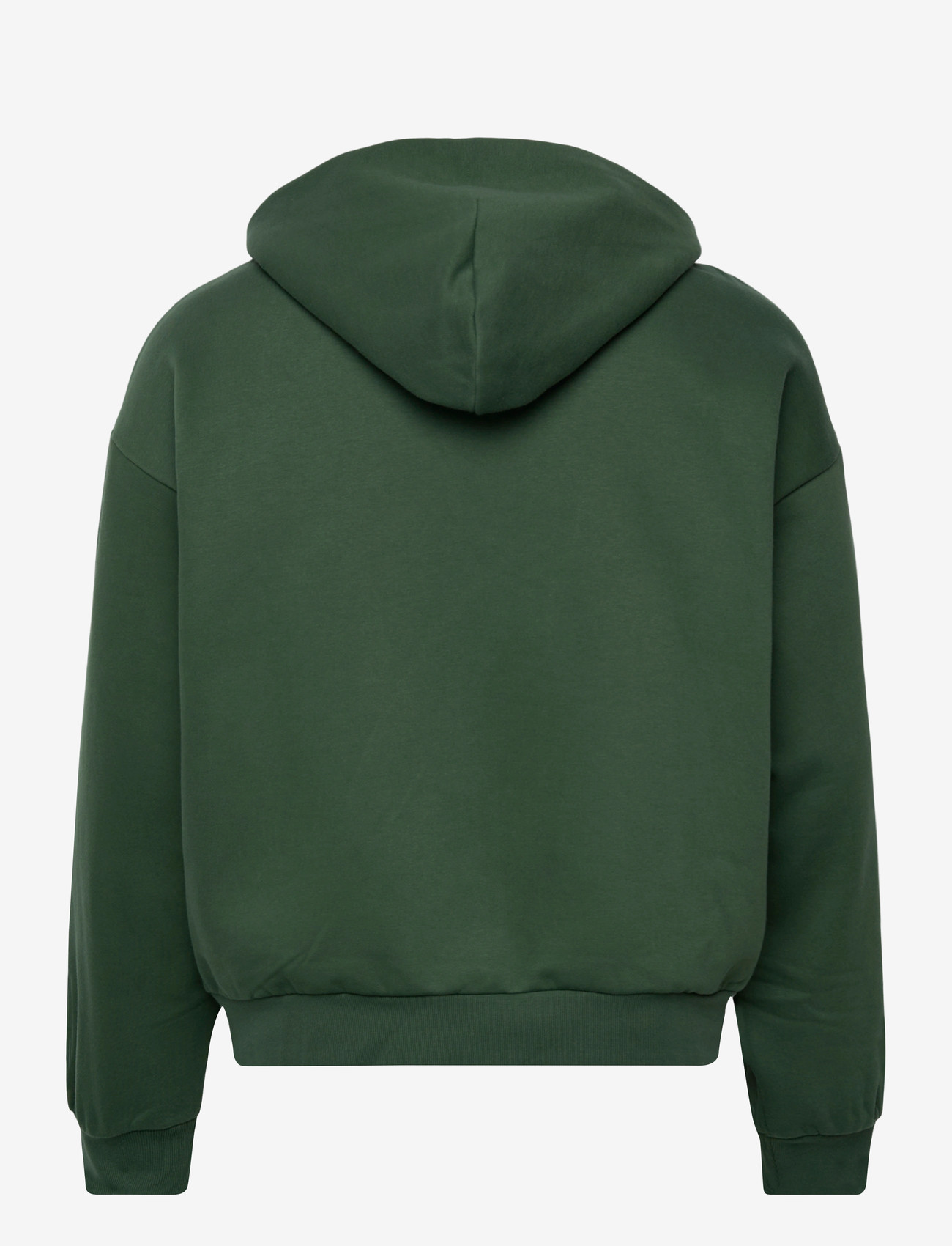 Weekday - Loose Fit Zip Hoodie - hættetrøjer - dark green - 1