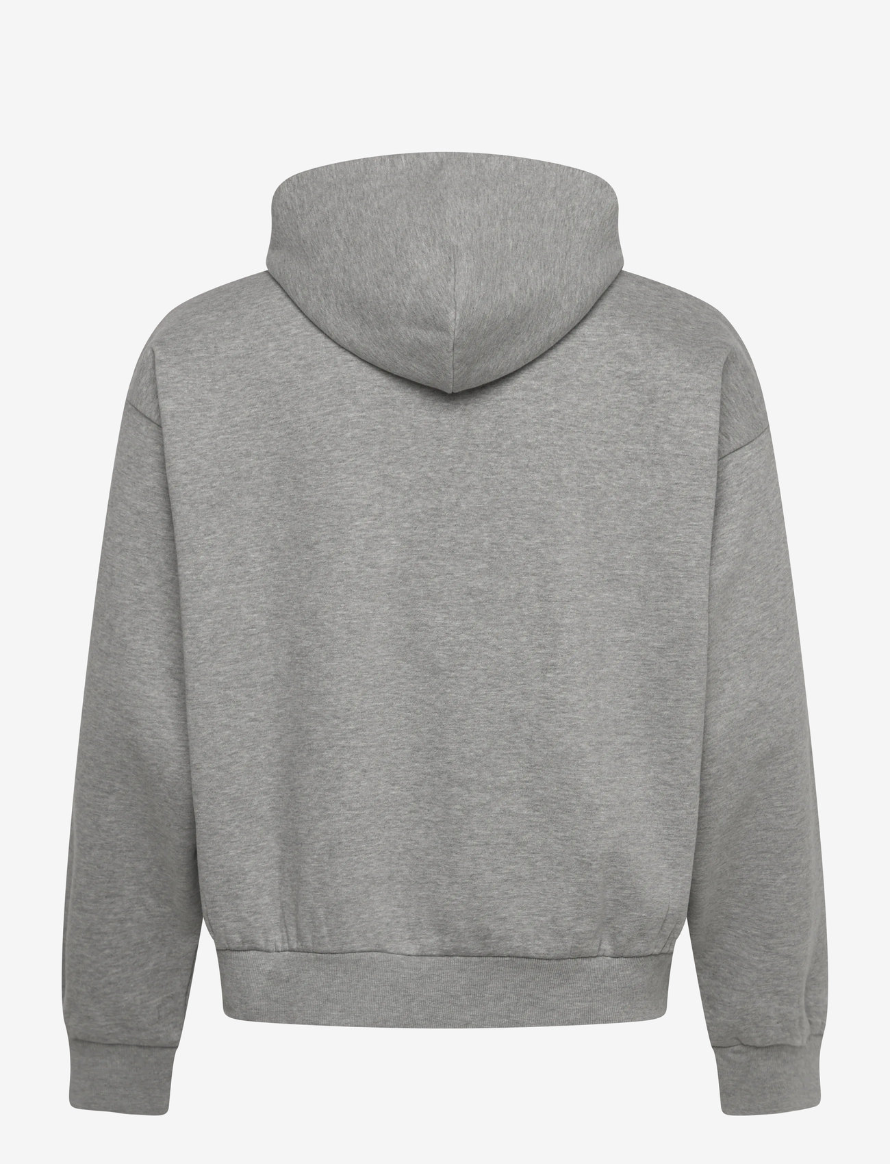 Weekday - Loose Fit Zip Hoodie - hoodies - grey melange - 1