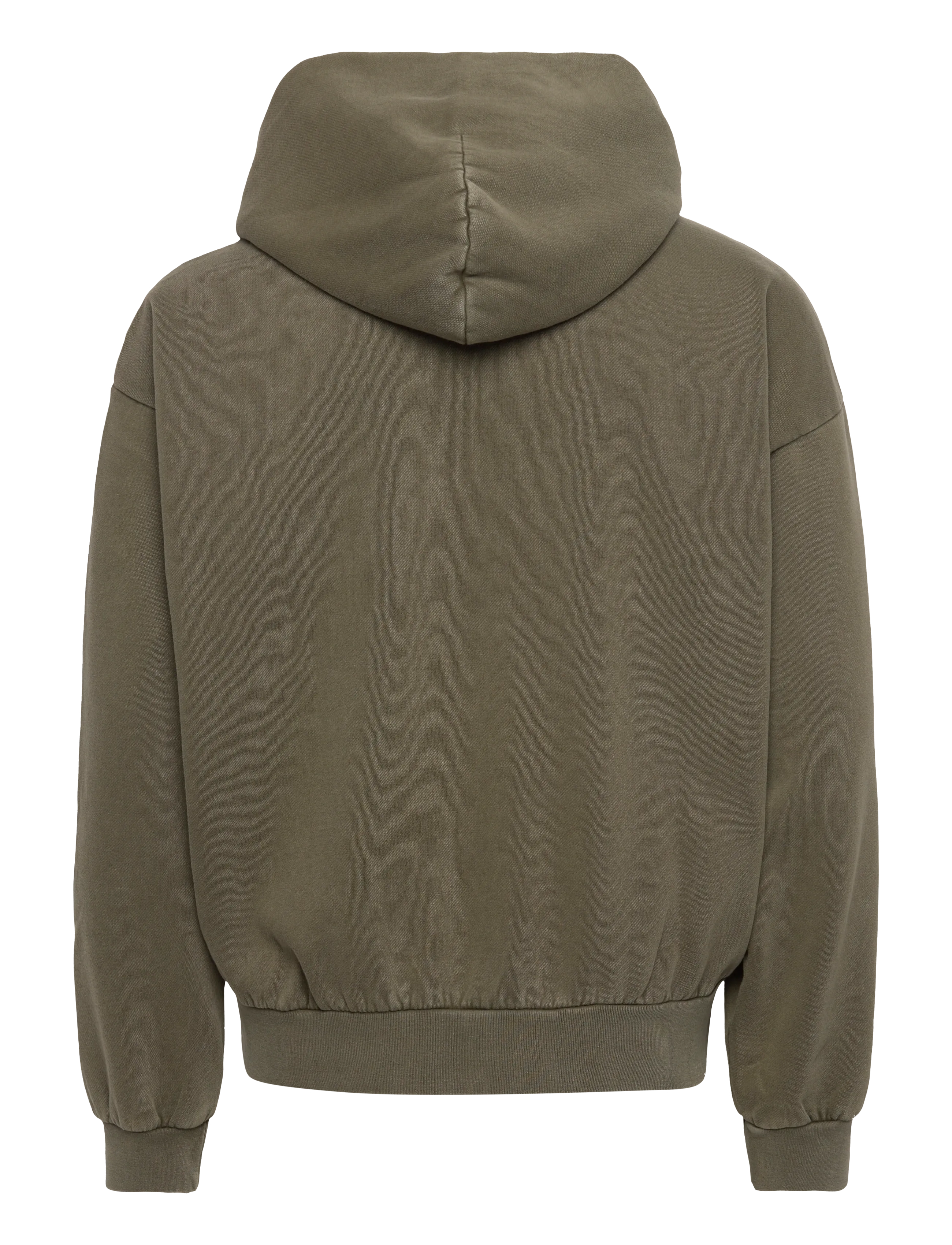 Weekday - Loose Fit Zip Hoodie - hættetrøjer - khaki green - 1