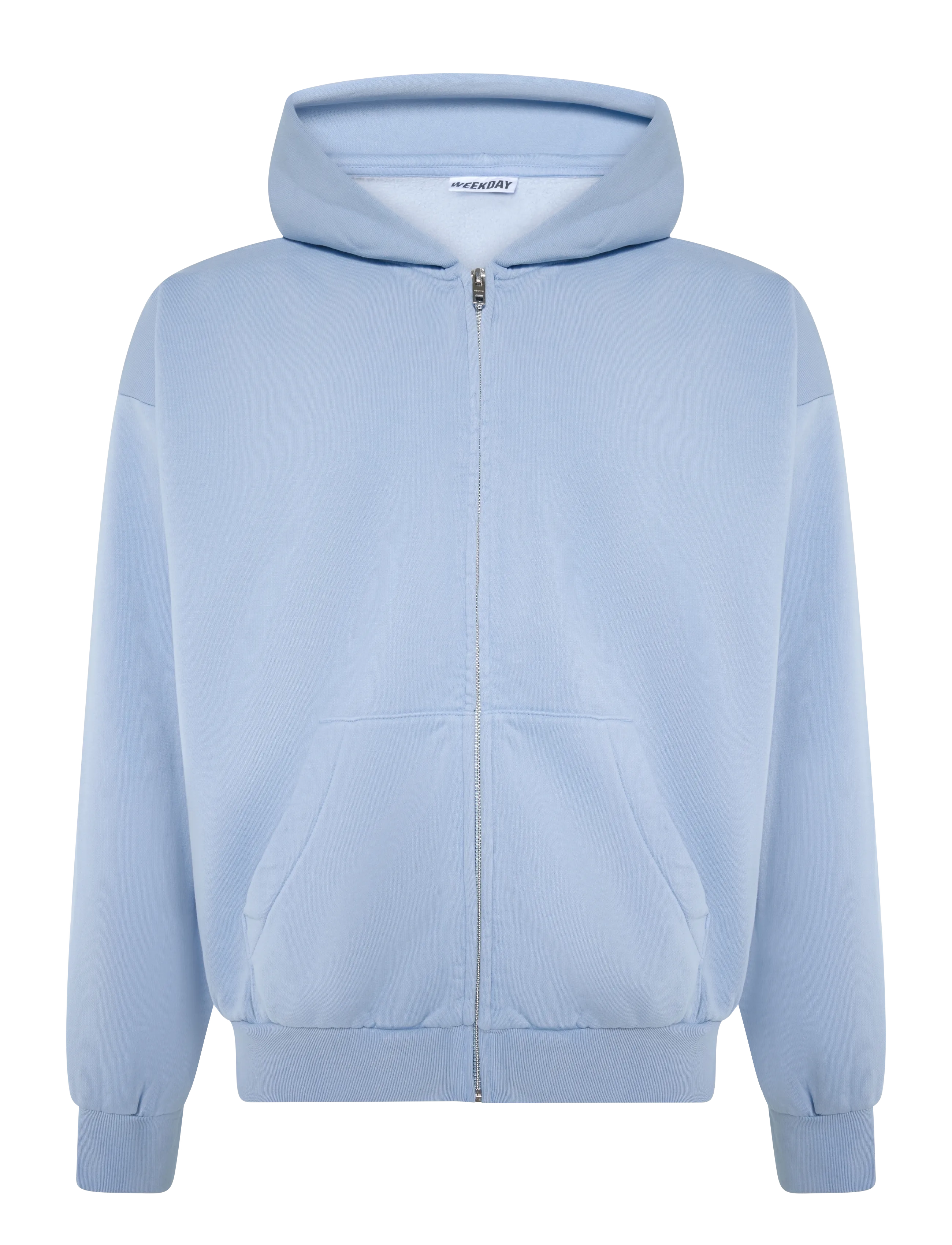 Weekday Loose Fit Zip Hoodie, L, Sweatshirts & Hoodies, Blau - Männerswear