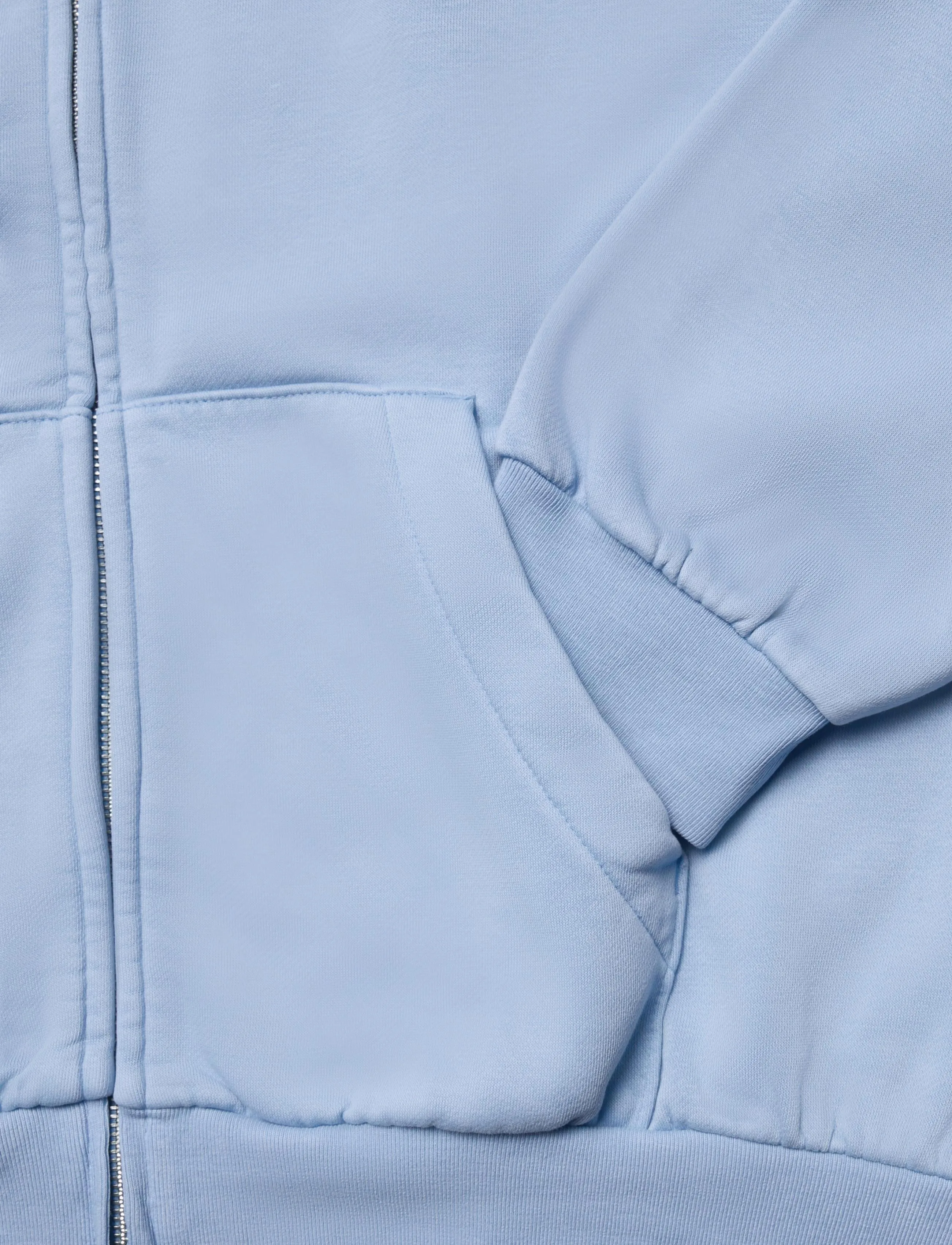 Weekday - Loose Fit Zip Hoodie - kapuutsiga dressipluusid - light blue - 3