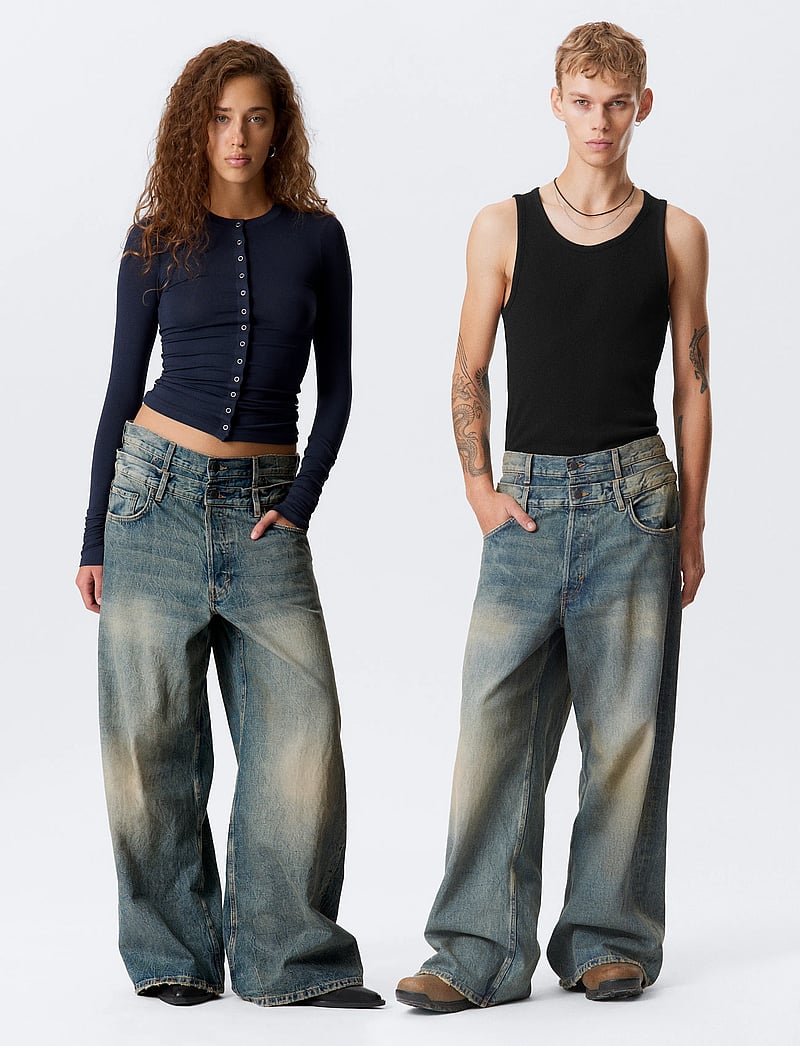 Weekday - Dual Waistband Jeans U - loose jeans - arizona blue - 0