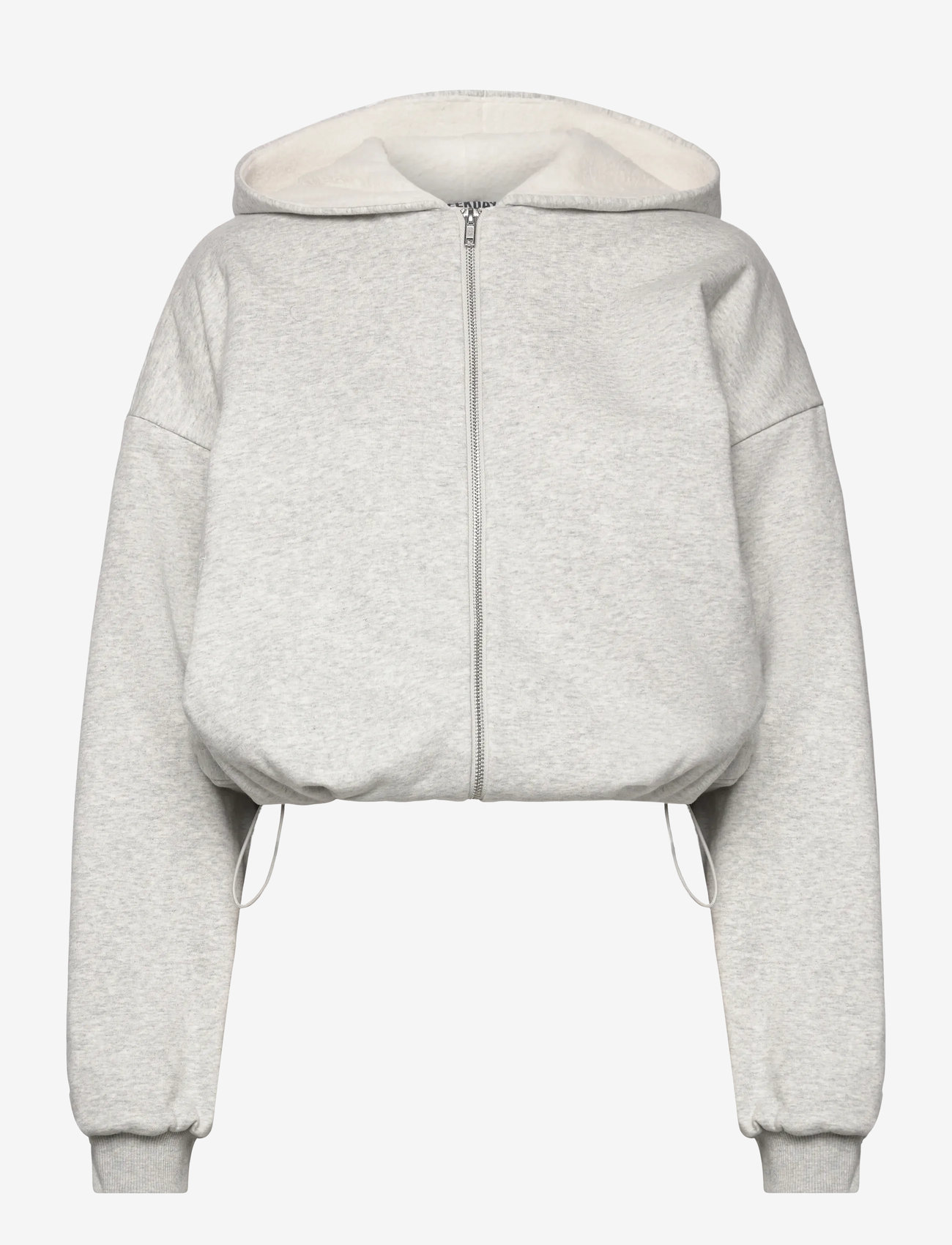 Weekday - Oversized Fleece Zip Hoodie - mid layer jackets - grey melange - 0