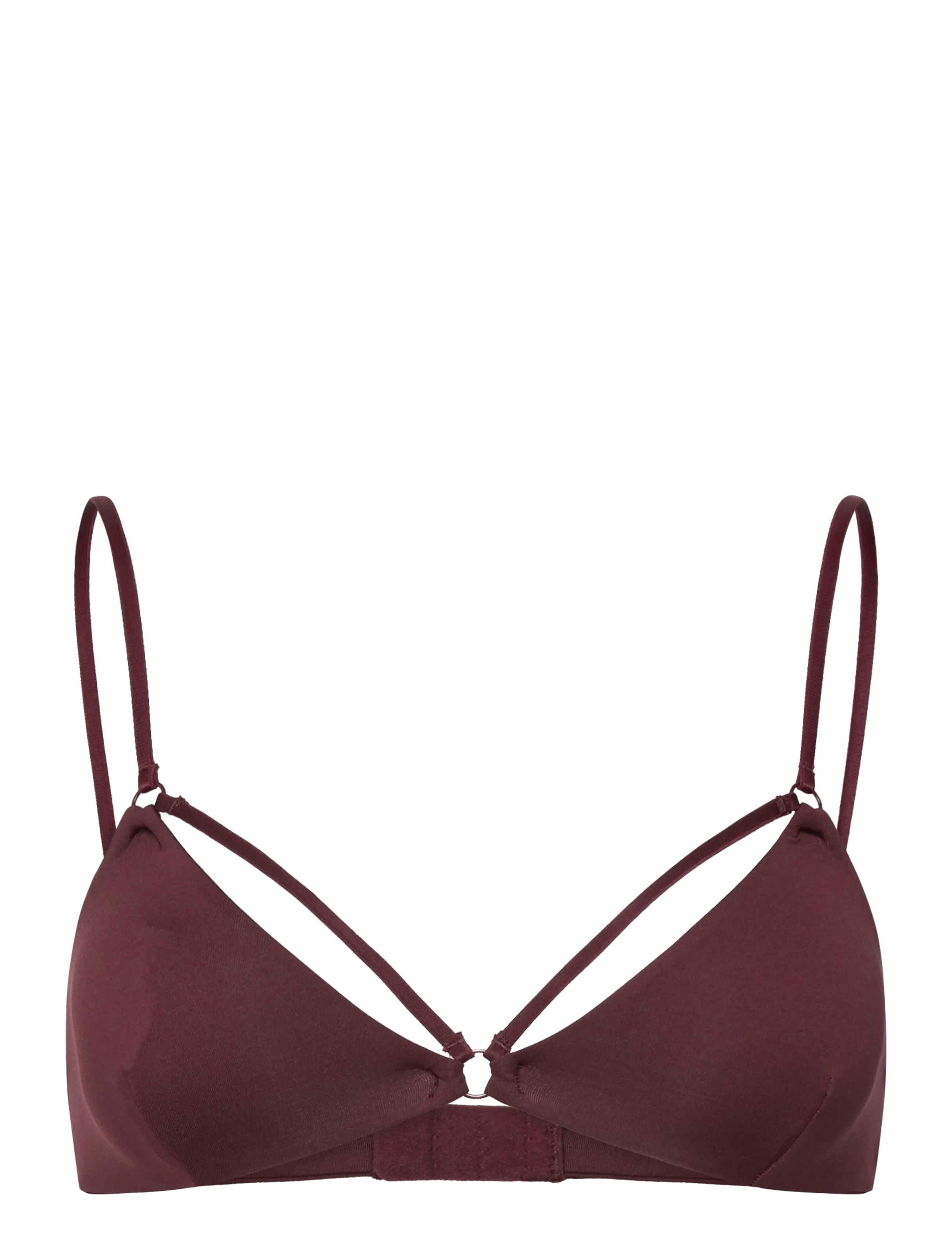 Weekday Soft Strap Triangle Bra - Underkläder - BURGUNDY / burgundy