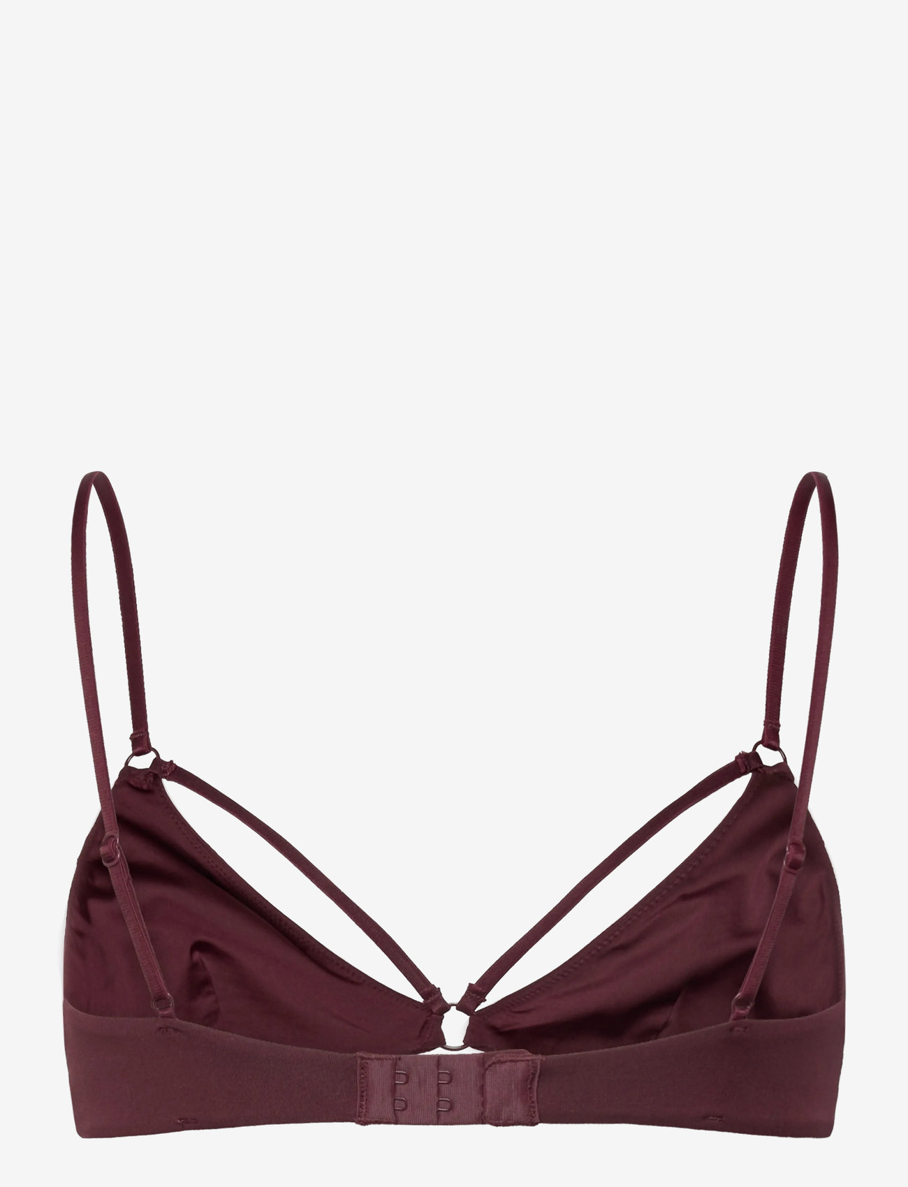 Weekday - Soft Strap Triangle Bra - bygellösa bh:ar - burgundy - 1