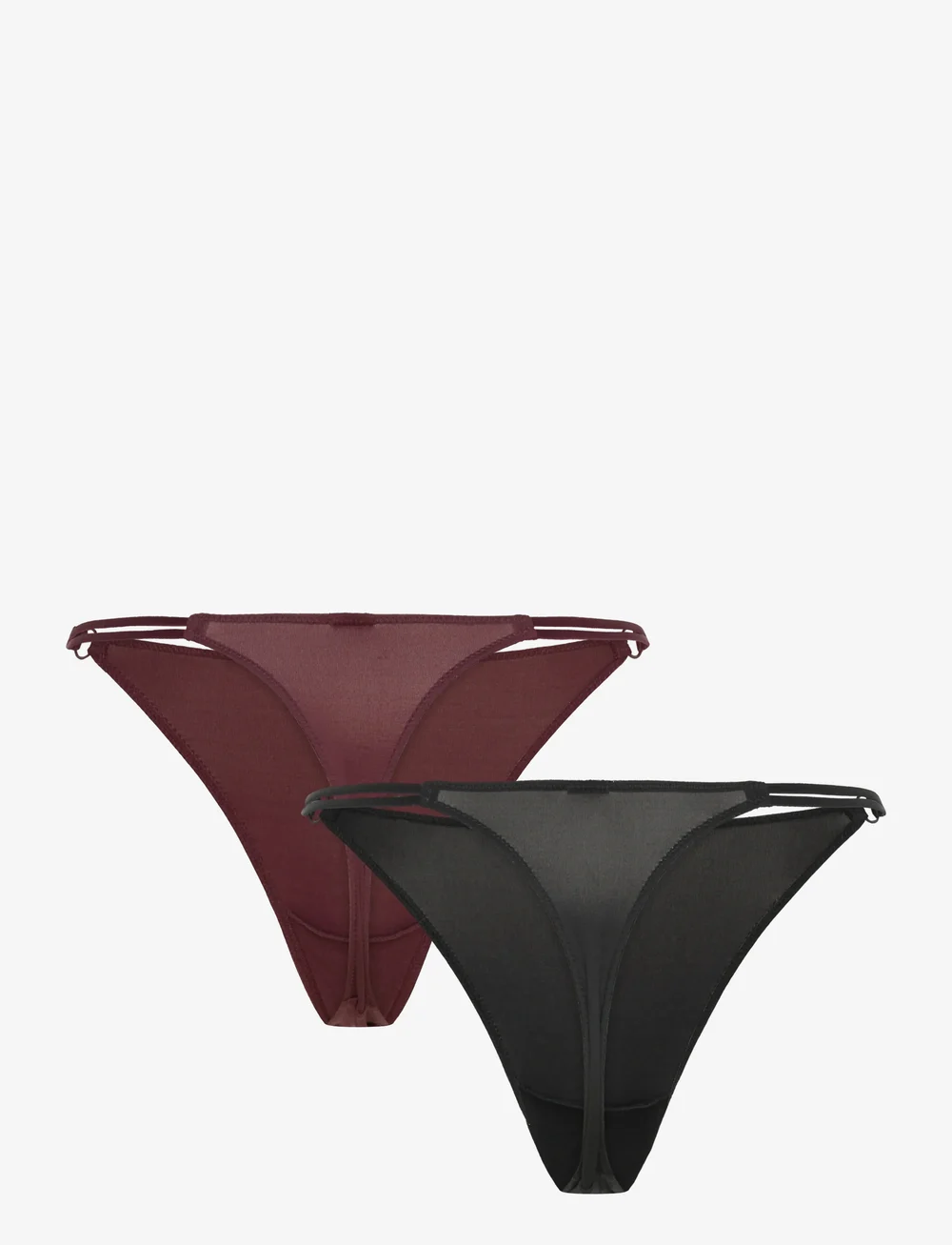 Weekday - 2-pack Tanga Thongs - stringtrusser - burgundy - 2