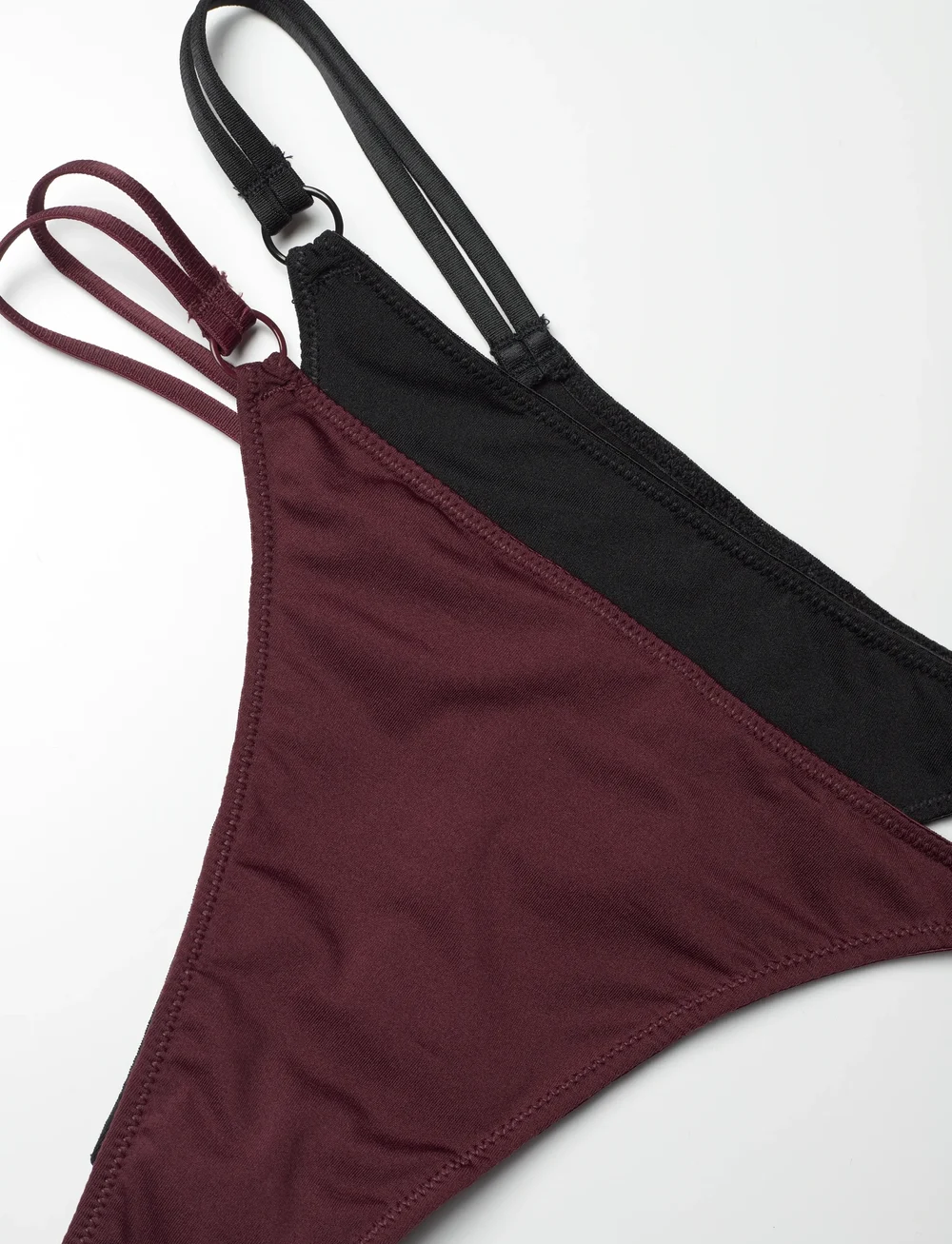 Weekday - 2-pack Tanga Thongs - stringtrusser - burgundy - 1