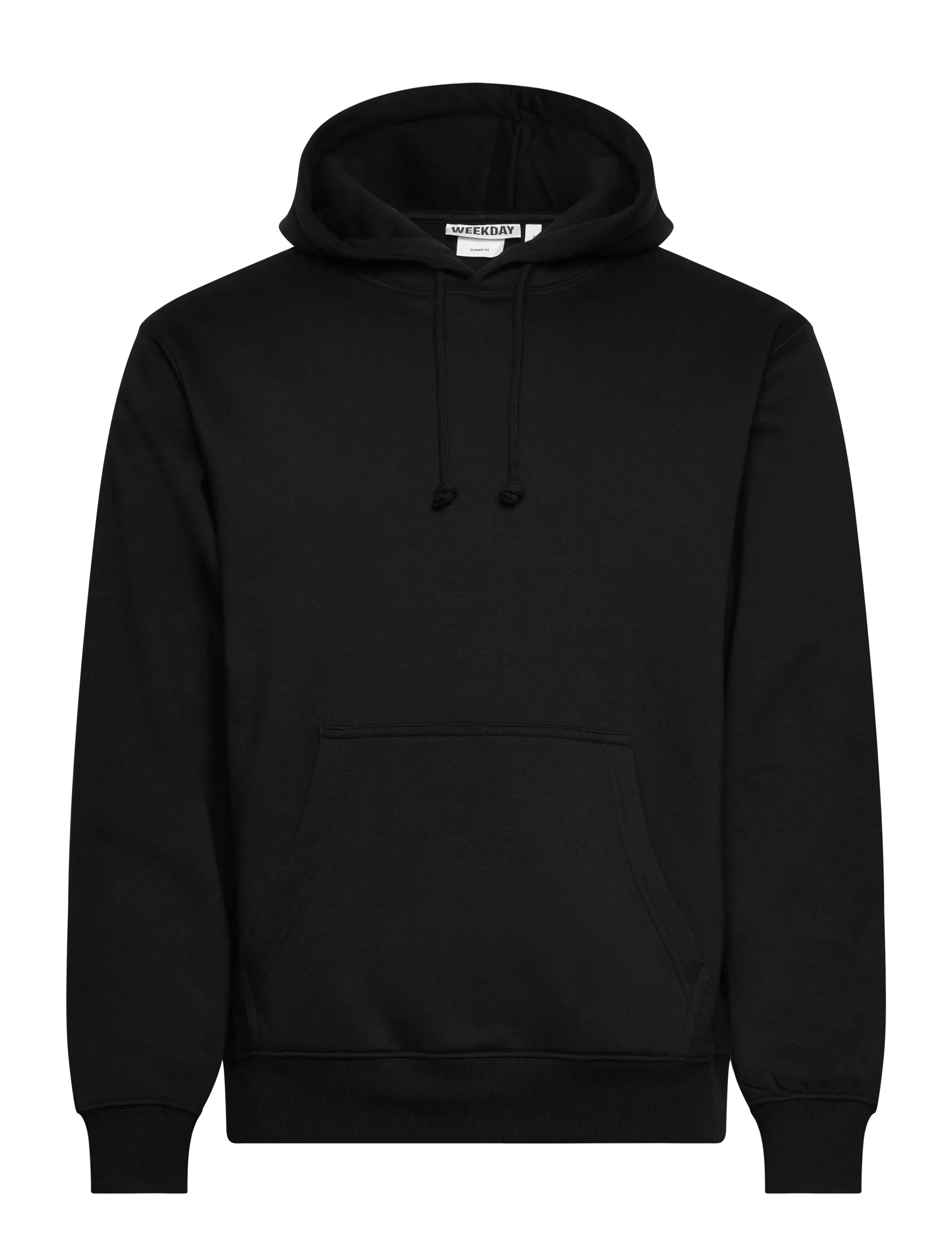 Weekday Classic Hoodie, S, Black, Sweatshirts & Hættetrøjer > Hættetrøjer, Herre