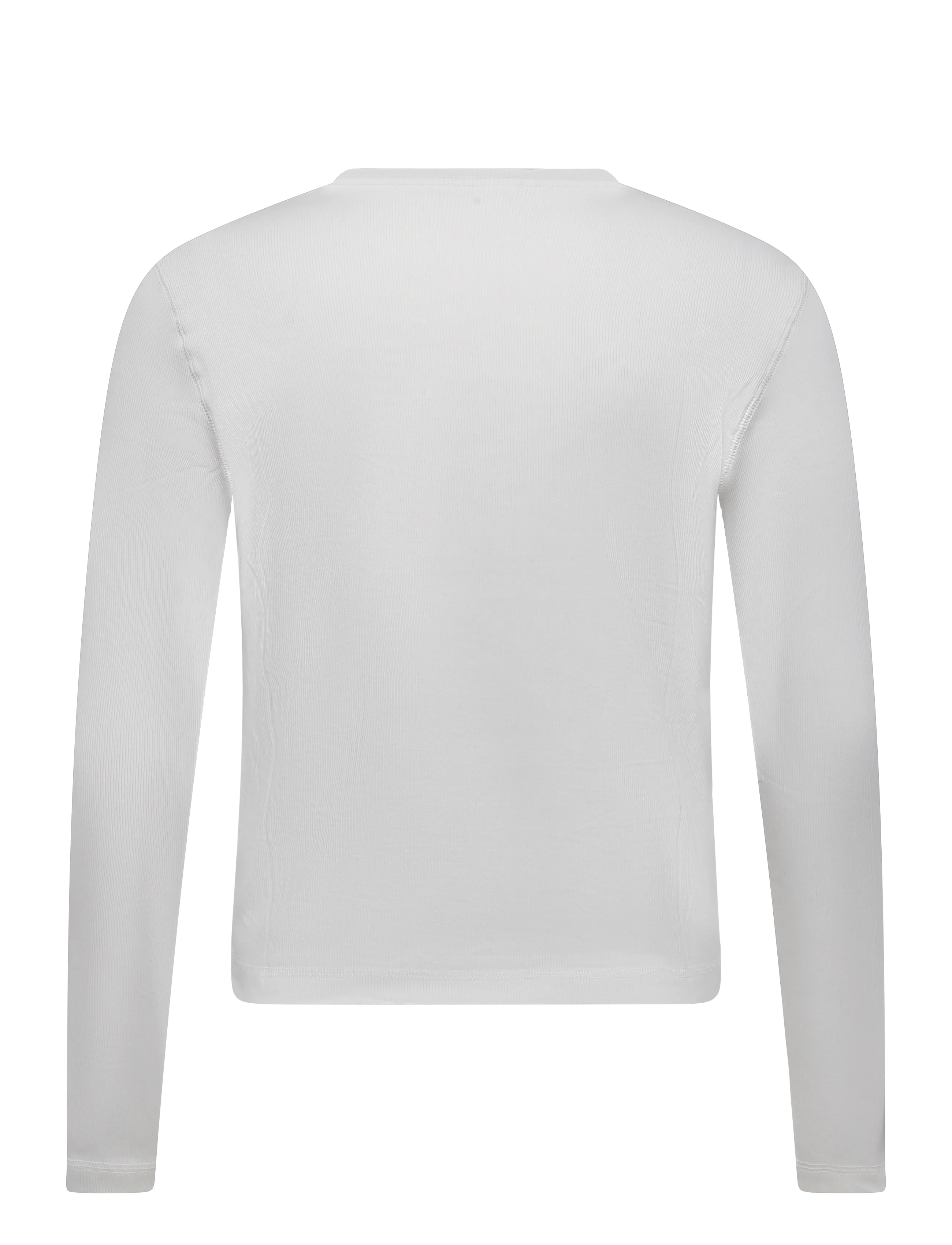 Weekday - Ribbed Long-Sleeved T-shirt - langärmelige t-shirts - off white - 1