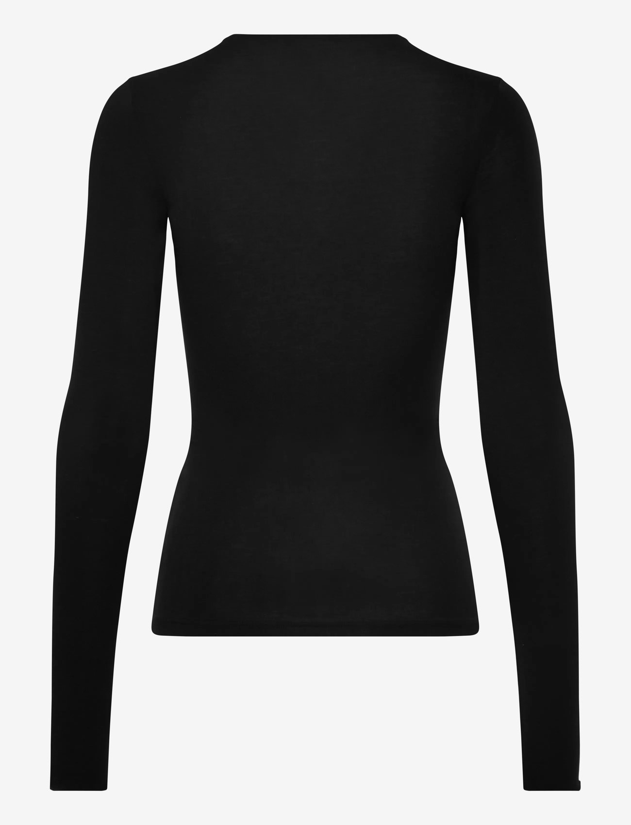 Weekday - Fitted Long Sleeve Top - pikkade varrukatega alussärgid - black dark - 1