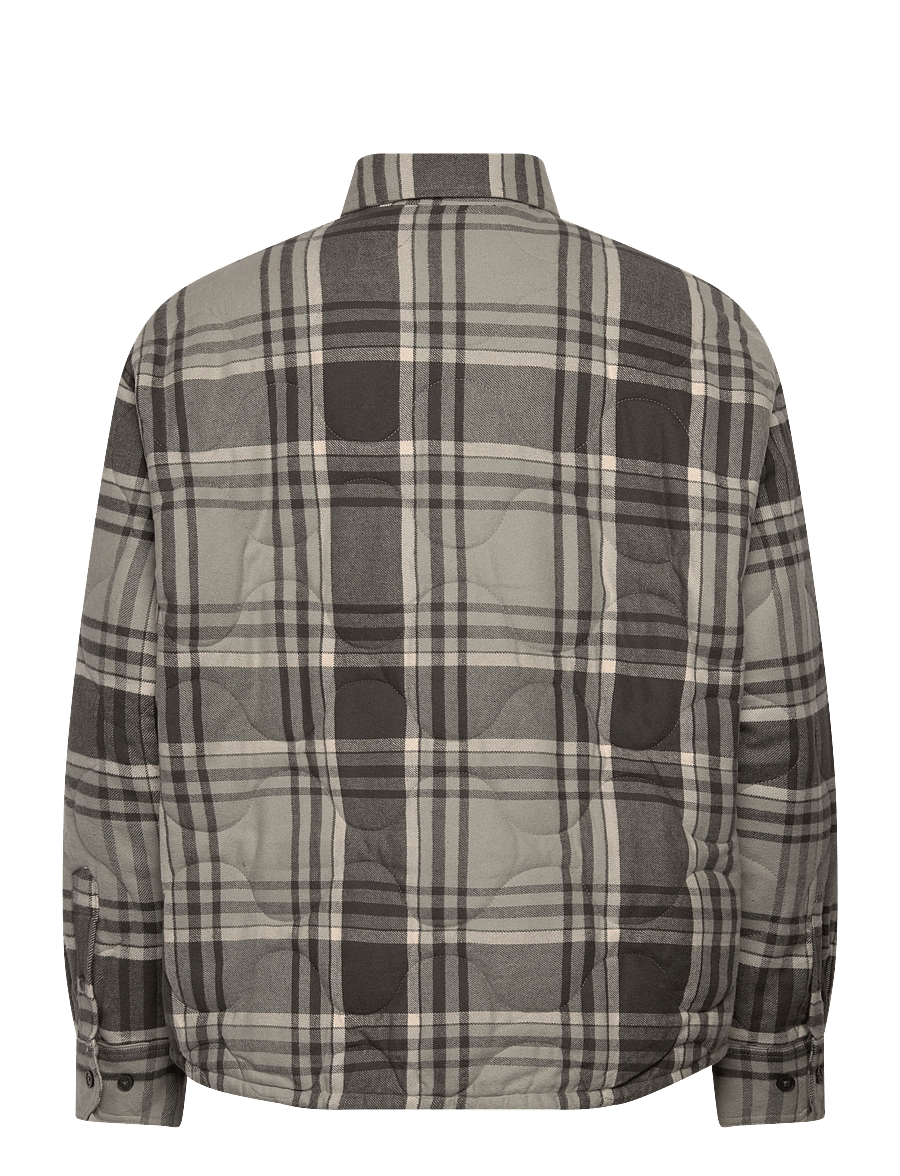Weekday - Padded Flannel Overshirt Jacket - shoppa efter tillfälle - grey check - 1