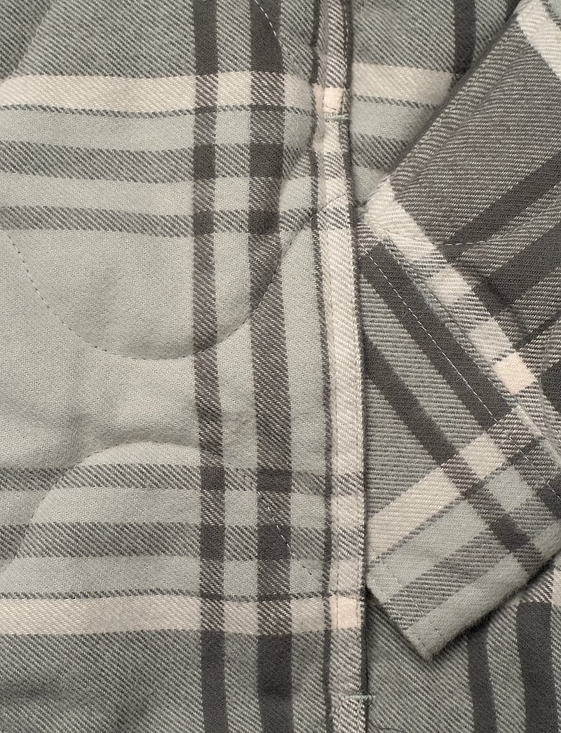 Weekday - Padded Flannel Overshirt Jacket - shop by occasion - grey check - 3
