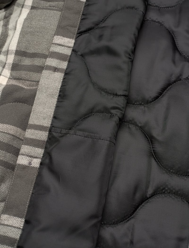 Weekday - Padded Flannel Overshirt Jacket - shop by occasion - grey check - 4