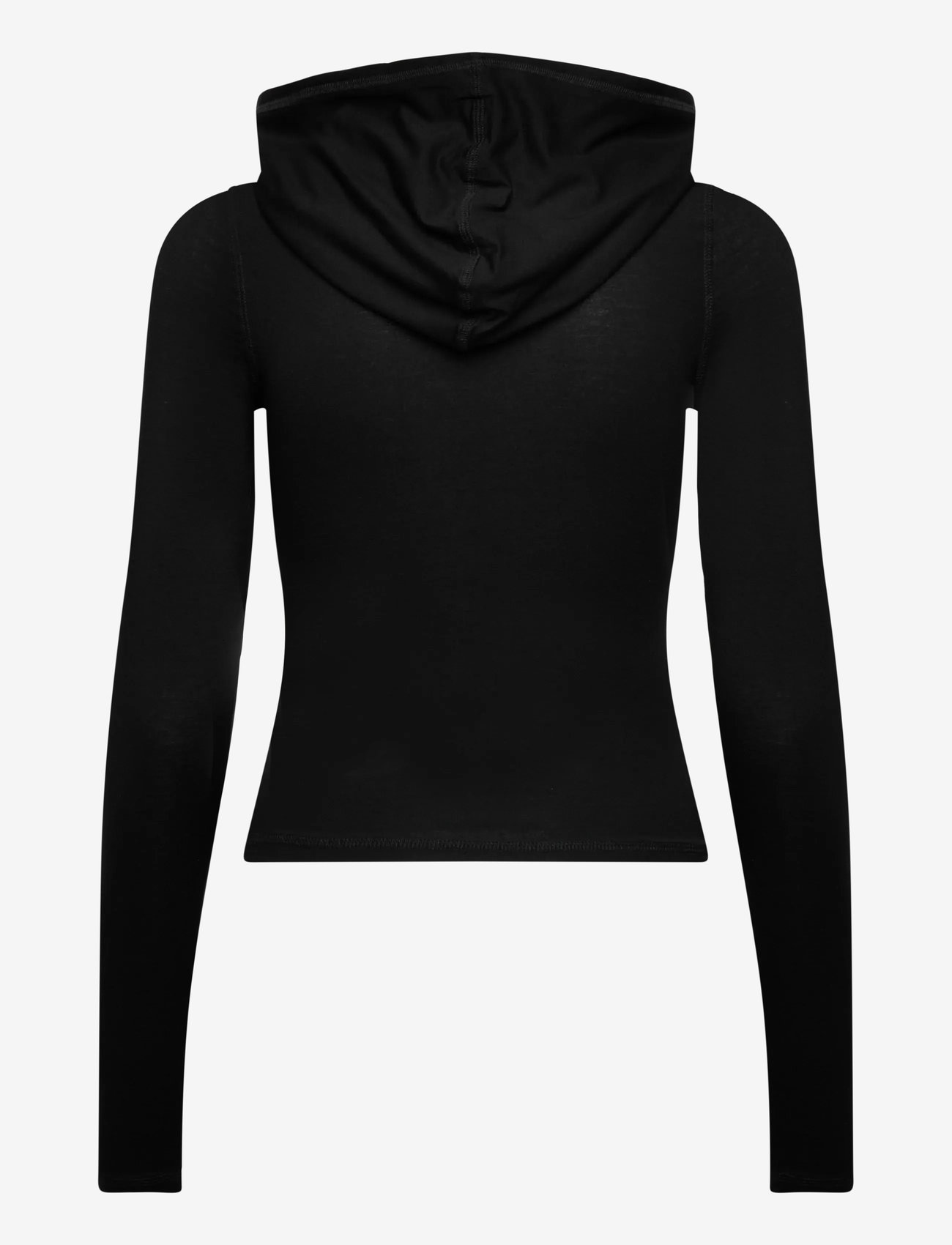 Weekday - Slim Fit Lyocell Zip Hoodie - džemperiai su gobtuvu - black dark - 1