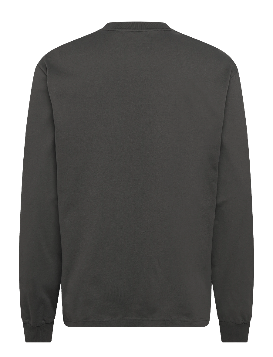 Weekday - Relaxed Long-Sleeved T-shirt - long-sleeved t-shirts - dark grey - 1