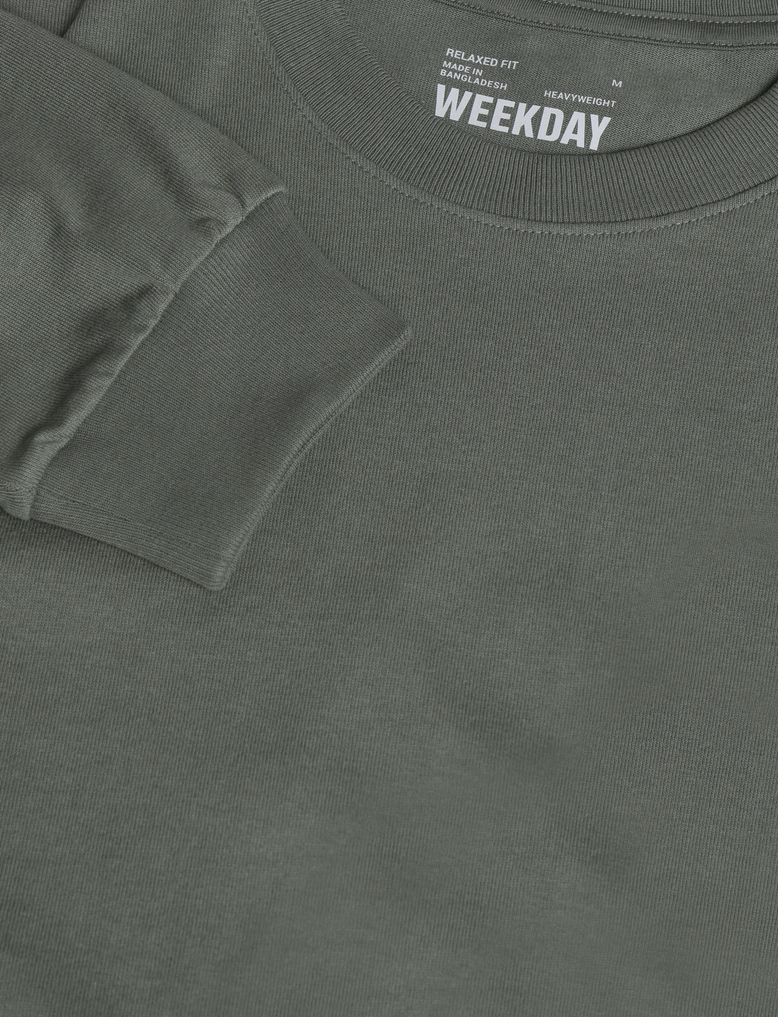 Weekday - Relaxed Long-Sleeved T-shirt - pikkade varrukatega t-särgid - khaki green - 2