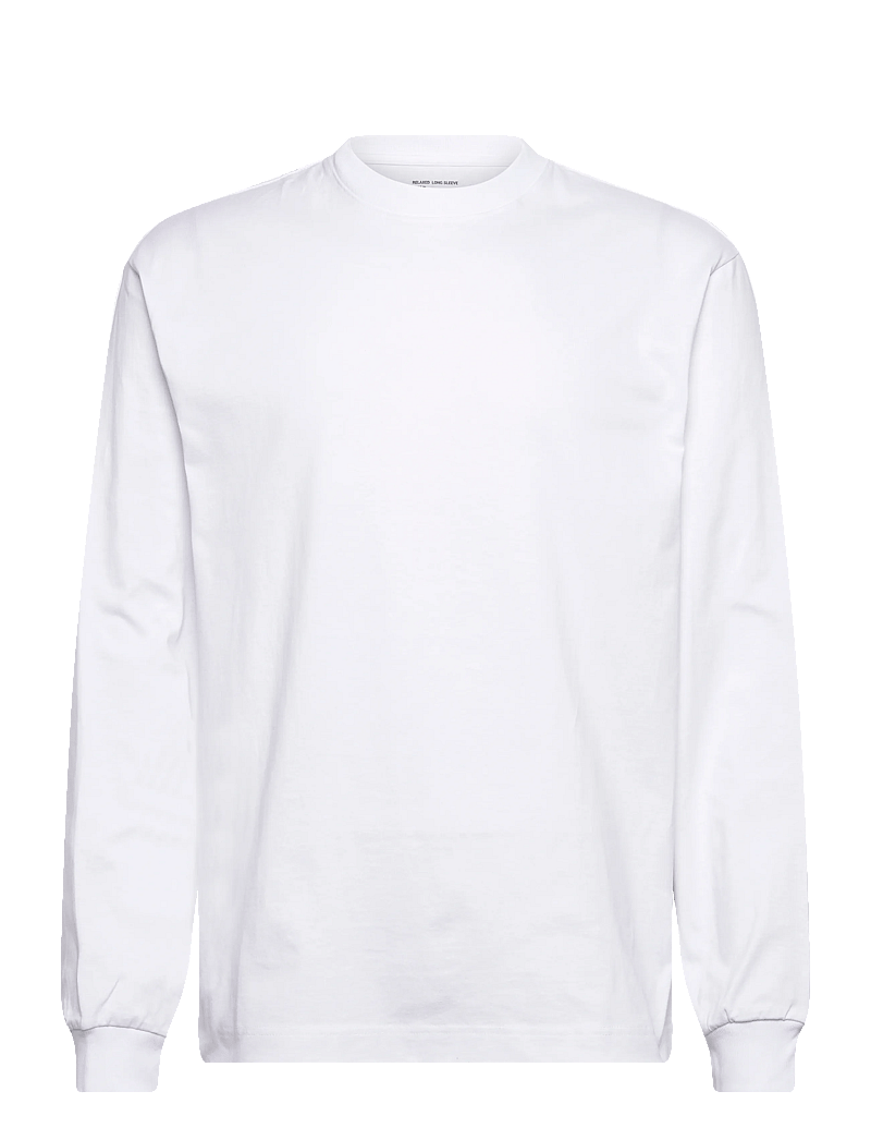 Weekday - Relaxed Long-Sleeved T-shirt - nach anlass kaufen - white - 0