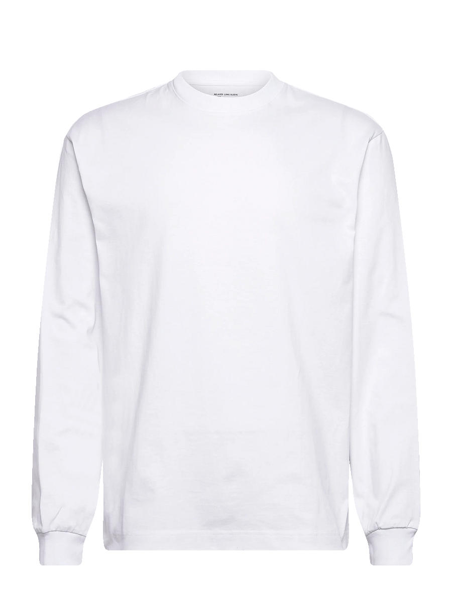Weekday - Relaxed Long-Sleeved T-shirt - pikkade varrukatega t-särgid - white - 0