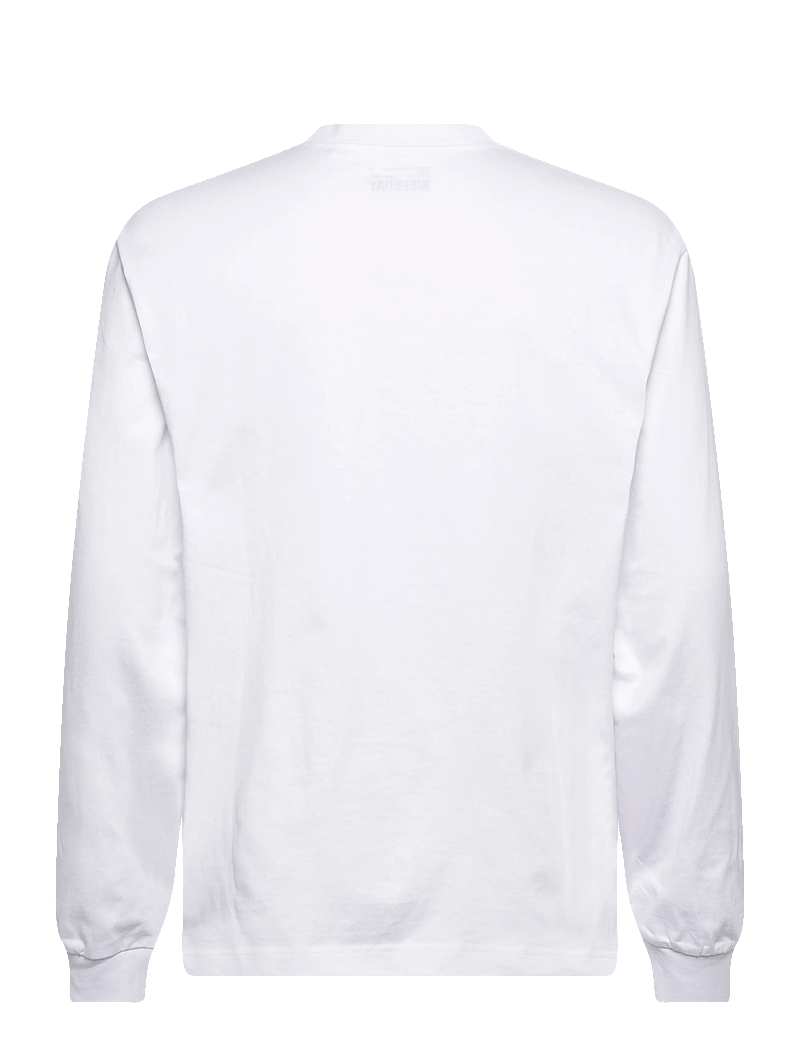 Weekday - Relaxed Long-Sleeved T-shirt - nach anlass kaufen - white - 1
