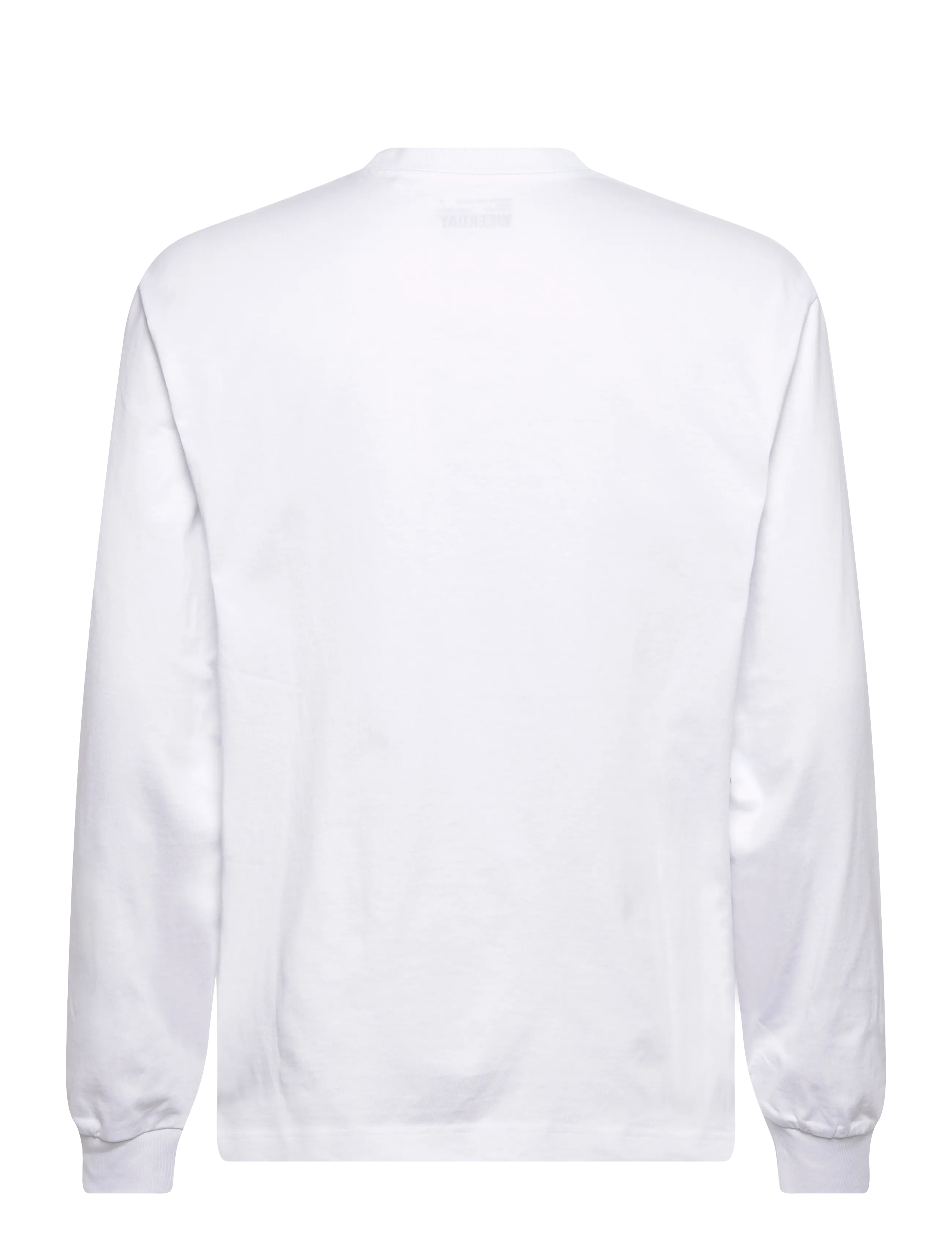 Weekday - Relaxed Long-Sleeved T-shirt - langærmede t-shirts - white - 1