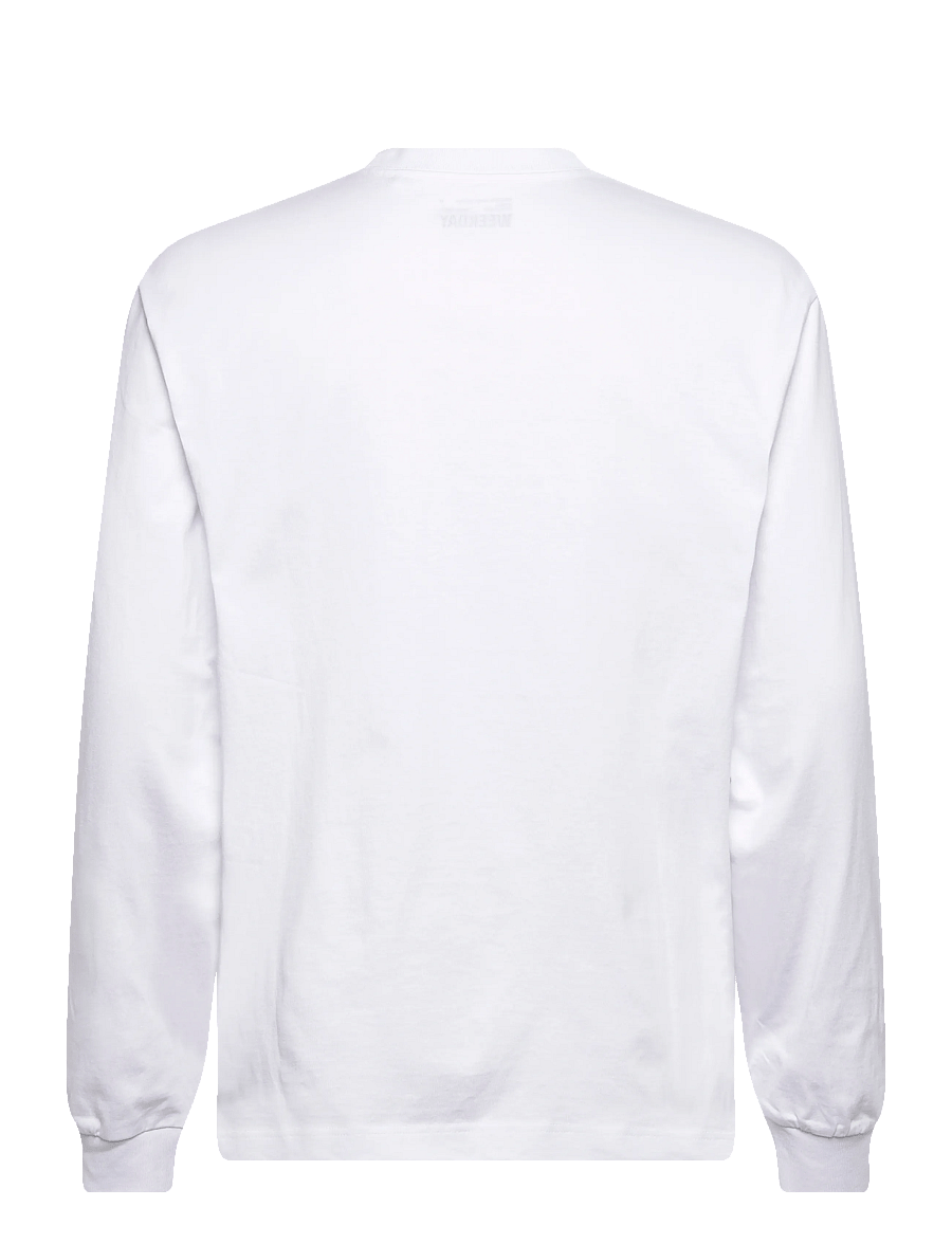 Weekday - Relaxed Long-Sleeved T-shirt - pikkade varrukatega t-särgid - white - 1