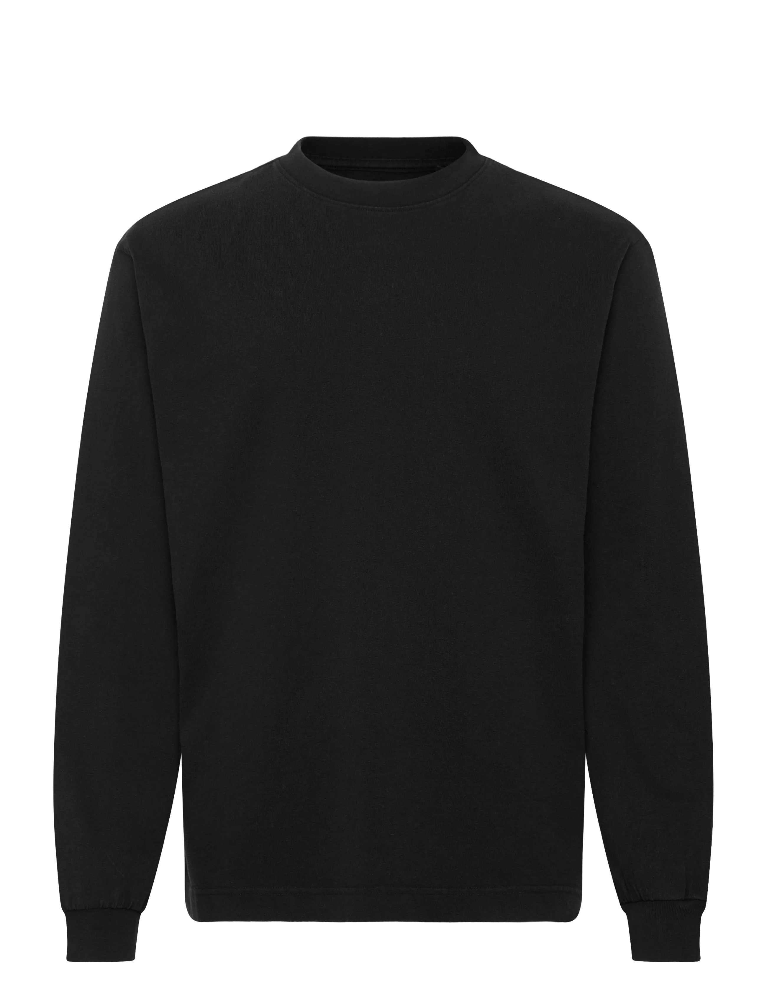 Weekday Relaxed Long-Sleeved T-shirt - Uus - WORN BLACK / black