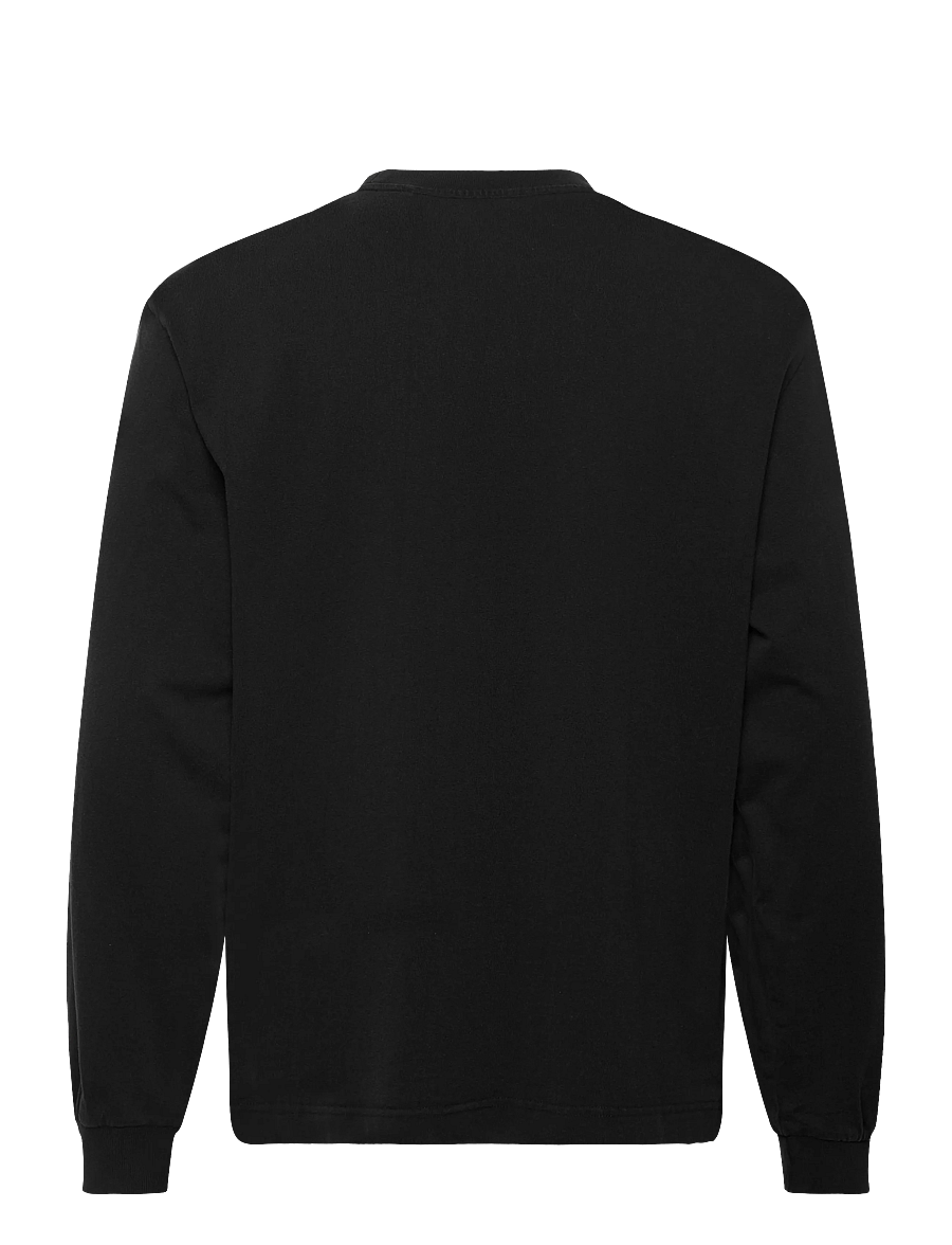 Weekday - Relaxed Long-Sleeved T-shirt - langærmede t-shirts - worn black - 1