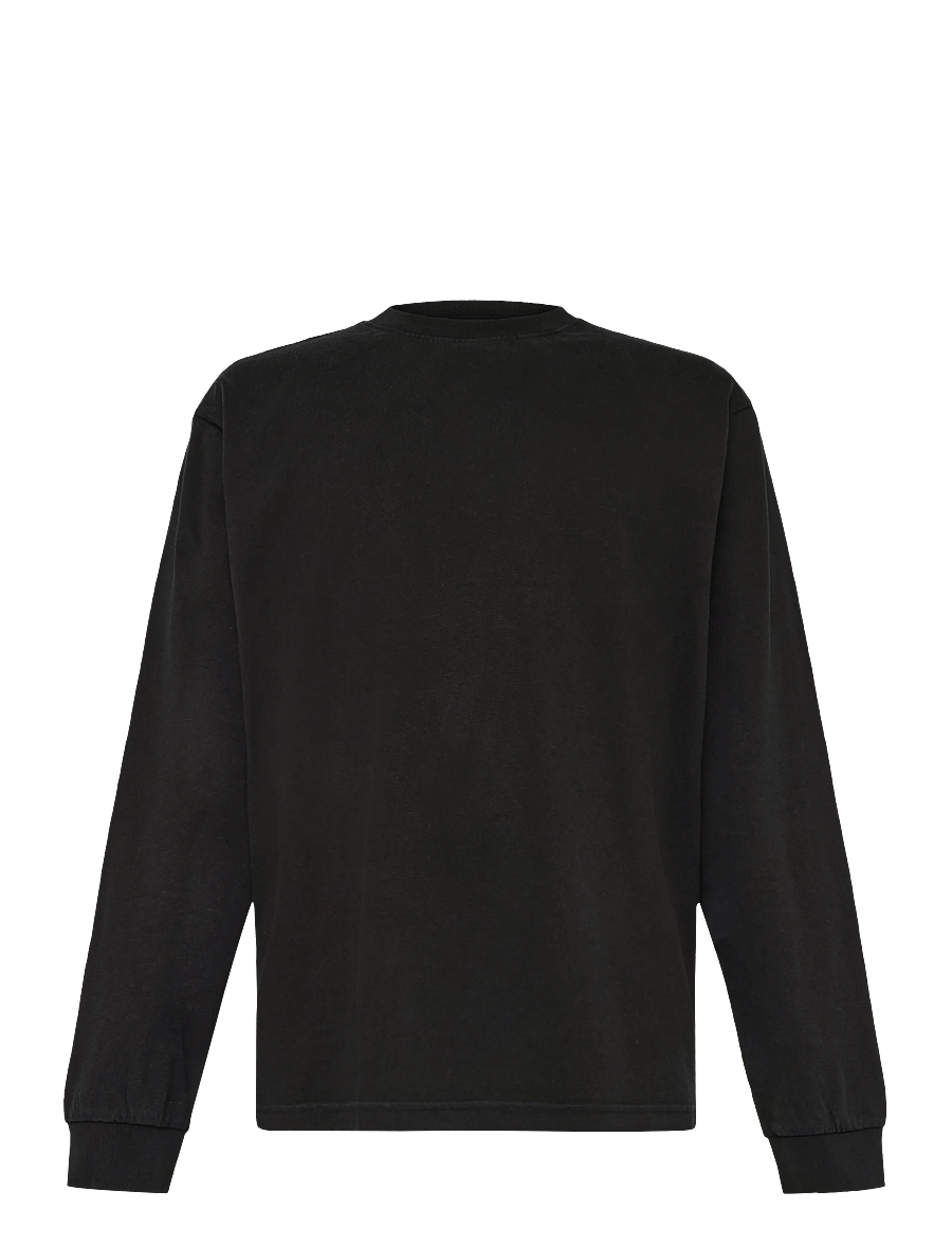 Weekday - Relaxed Long-Sleeved T-shirt - langärmelige t-shirts - worn black - 0